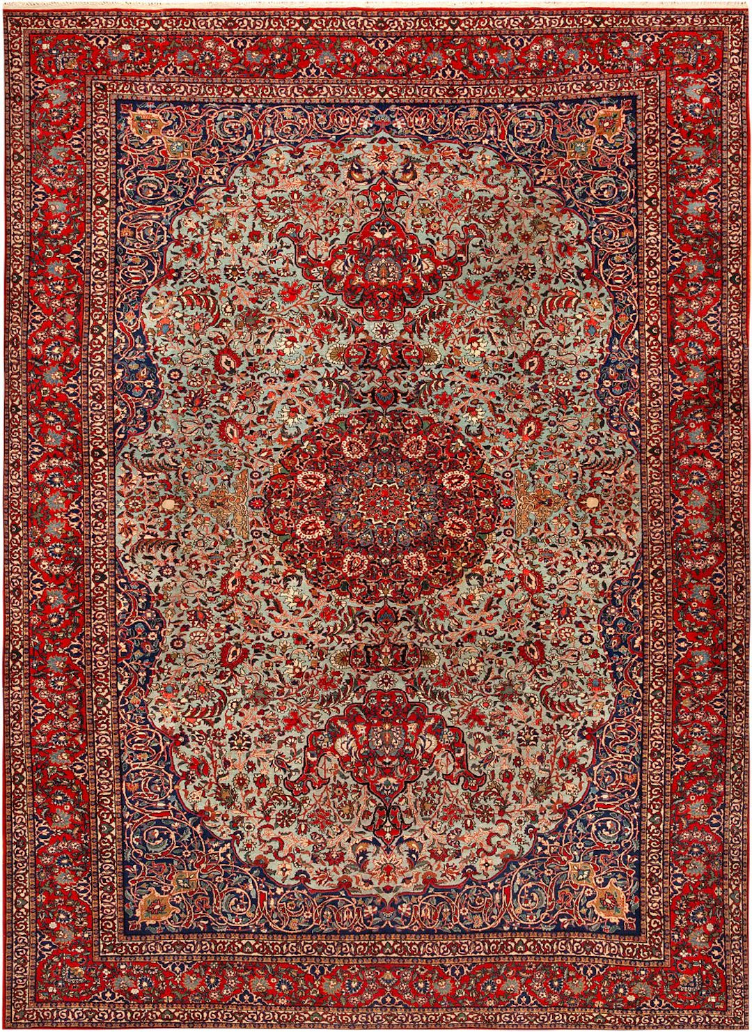 No Reserve - Antique Isfahan Carpet, Central Persia, circa 1920 -
