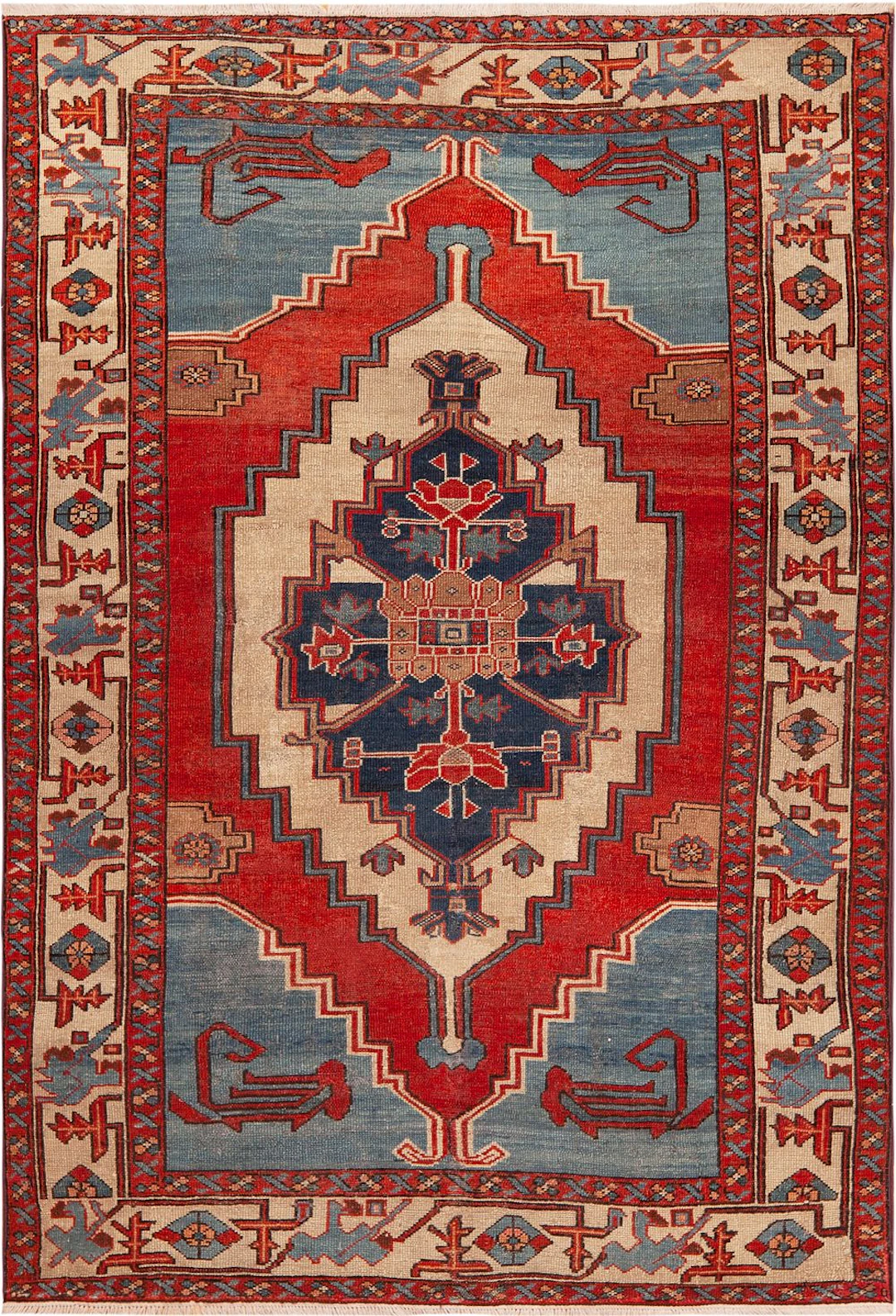 Antique Persian Serapi Rug 6 ft 2 in x 4 ft 5 in (1.88 m x 1.35 m)