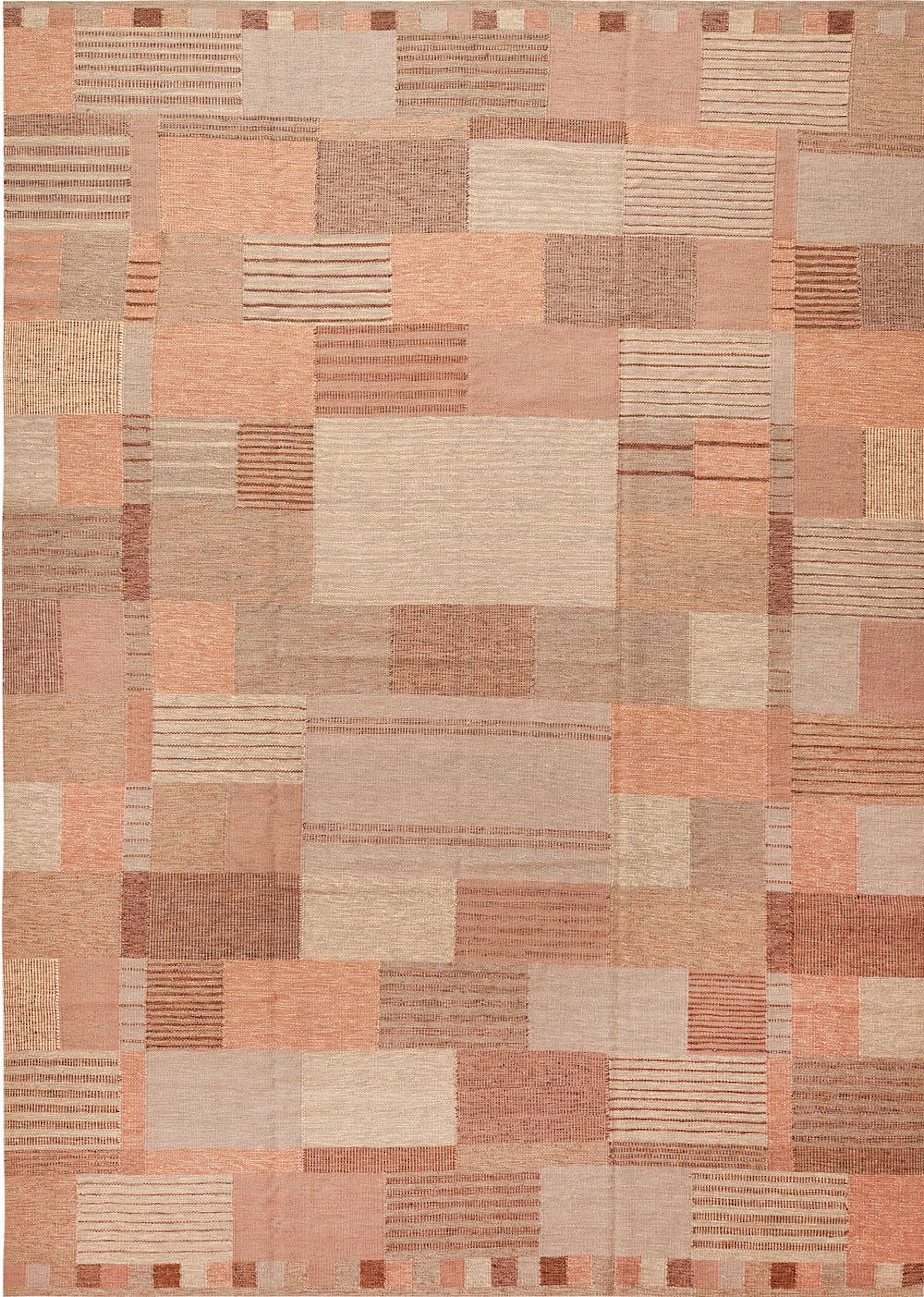 Mid-Century Modern Swedish-Style Kilim - 14 ft x 9 ft 10 in (4.27 m x 3 m)