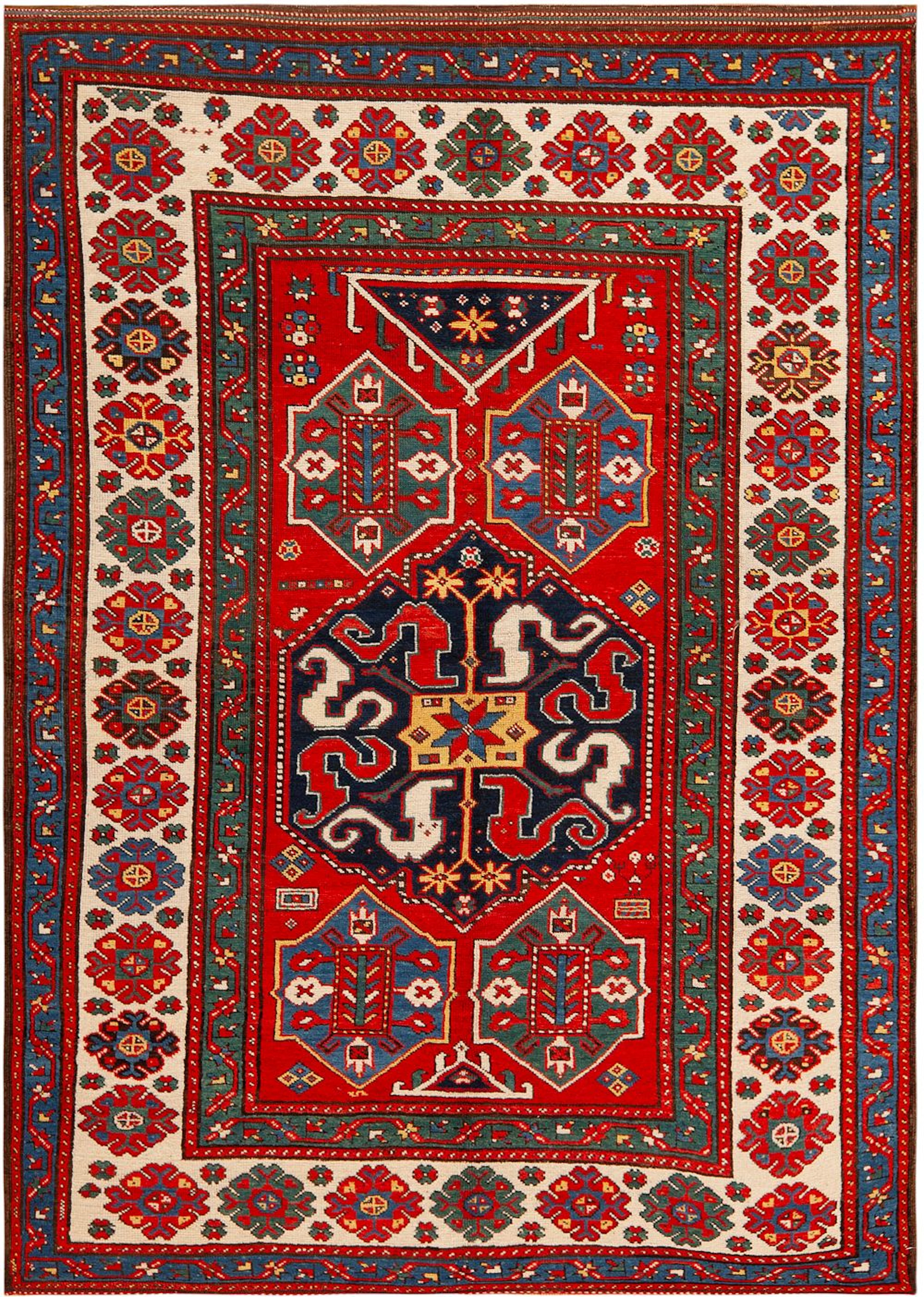 Antique Cloudband Kazak Rug, South Caucasus, late 19th century - 7