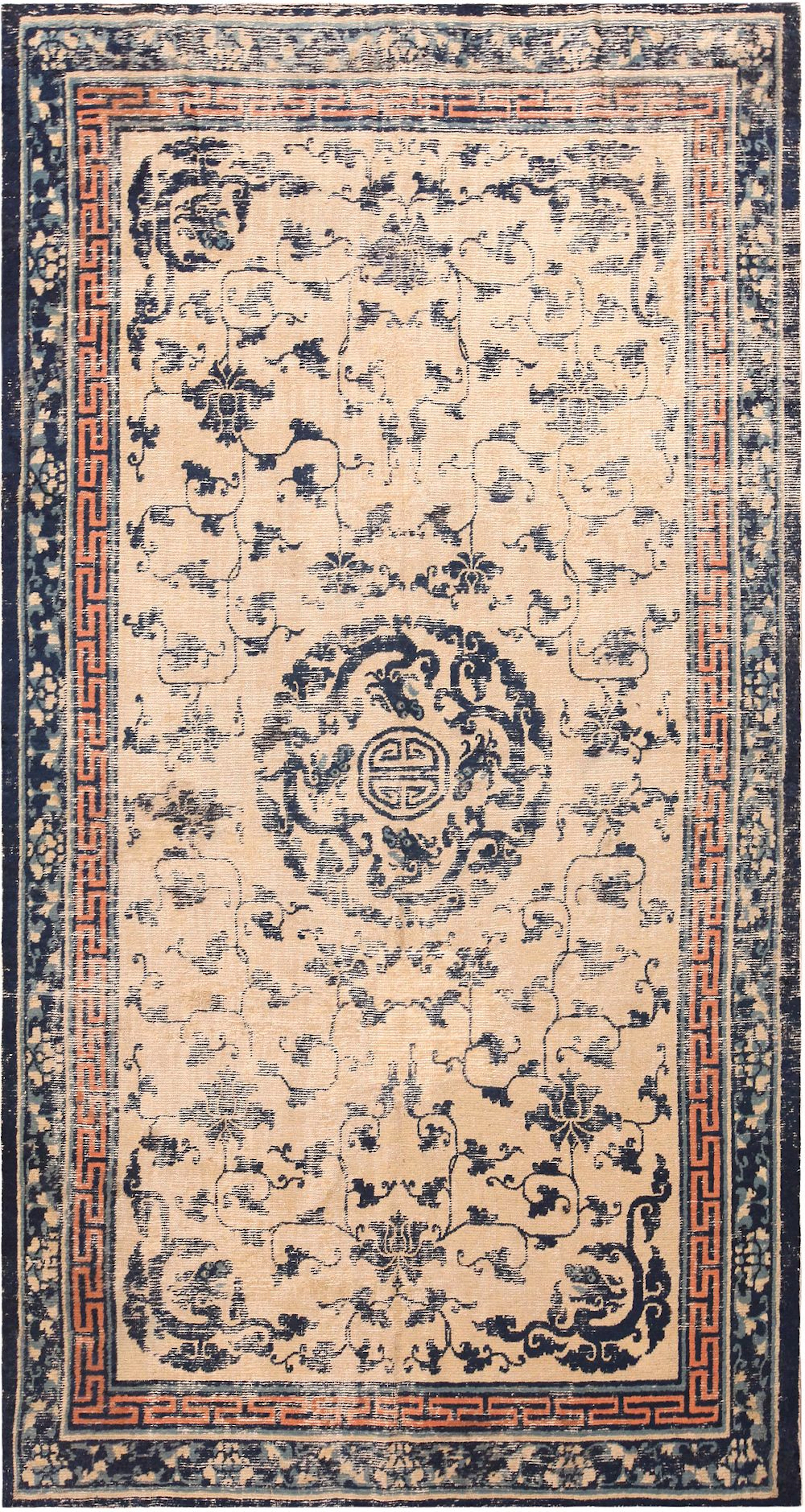 Early 19th Century Chinese Ningxia Rug 11 ft 3 in x 5 ft 10 in (3.43