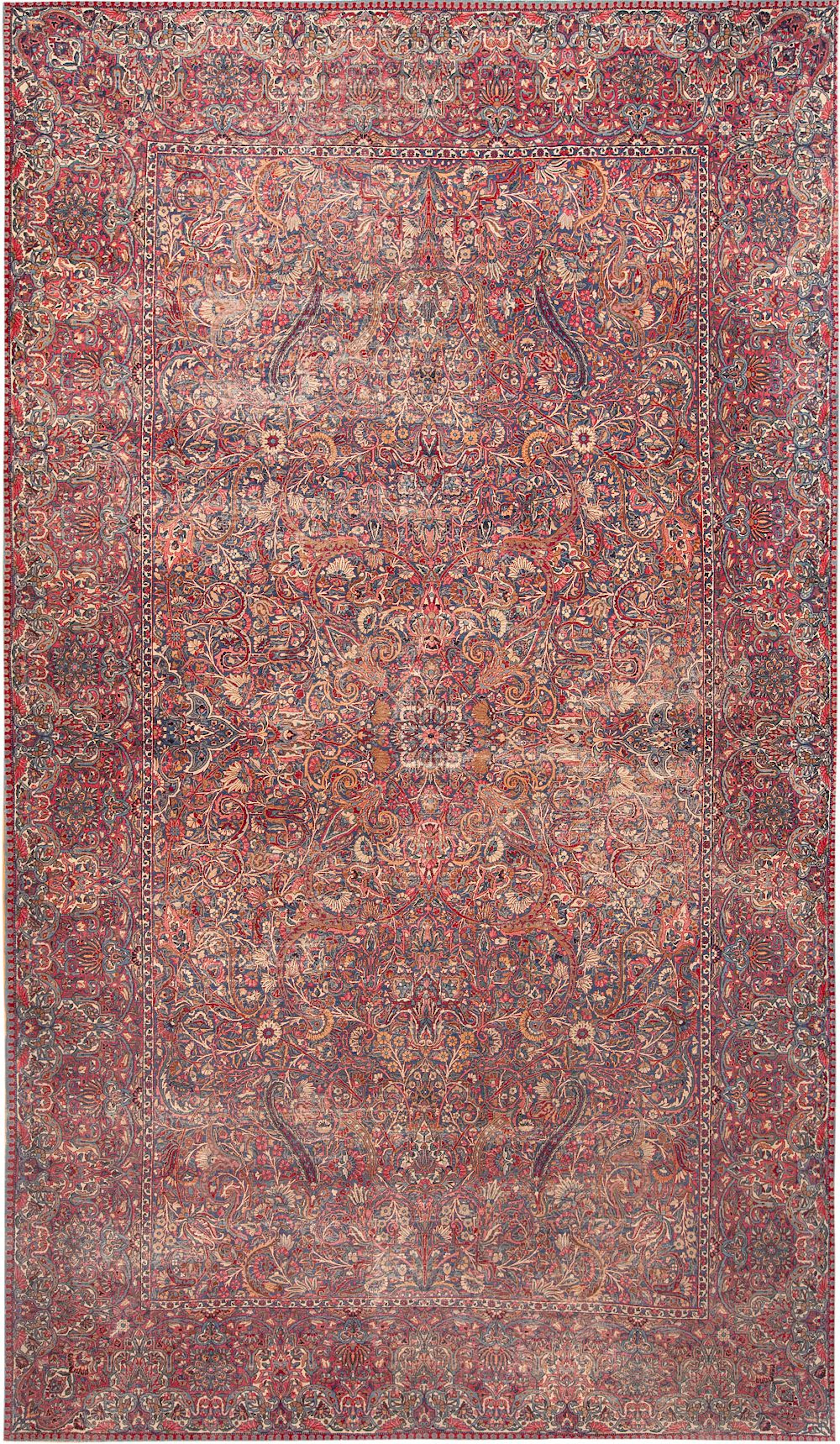 Large Antique Persian Kerman Rug 15 ft 10 in x 9 ft 1 in (4.82 m x 2.76 m)