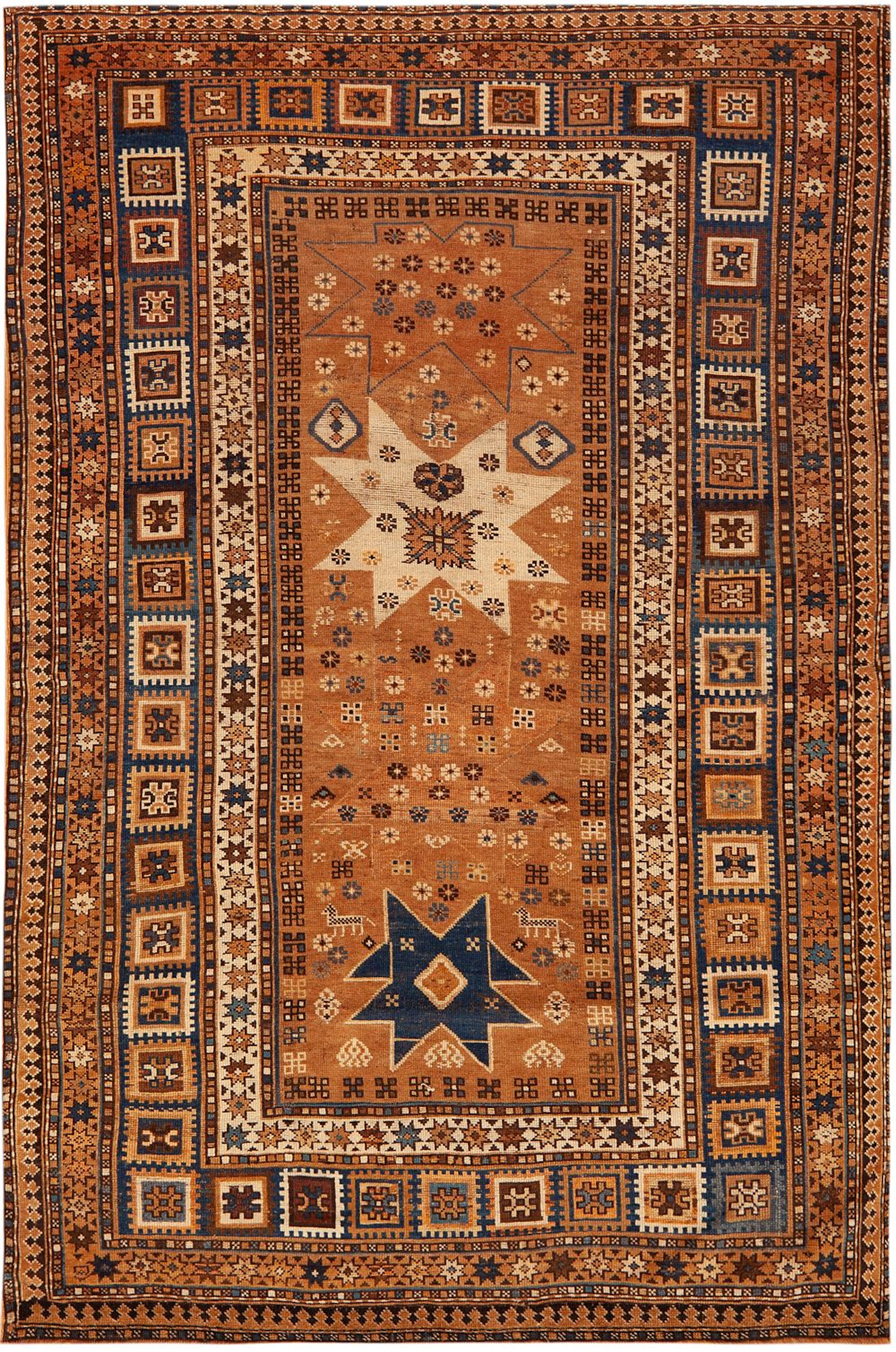 No Reserve - Antique Caucasian Shirvan Rug - Circa 1880 - 6 ft 1 in
