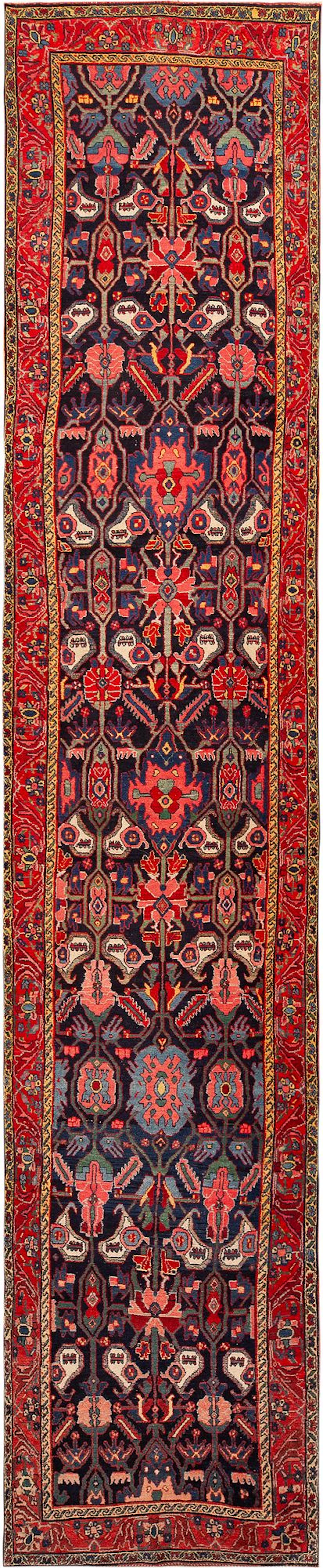 No Reserve - Antique Persian Bidjar Runner Rug 16 ft 9 in x 3 ft 6