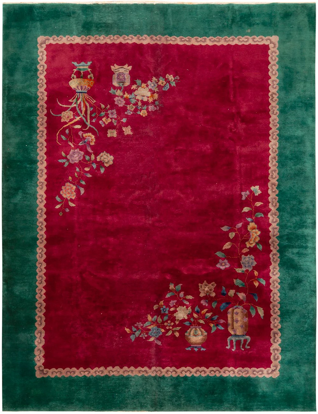 No reserve- Antique Chinese Art Deco Rug - Circa 1925 - 11 ft 4 in