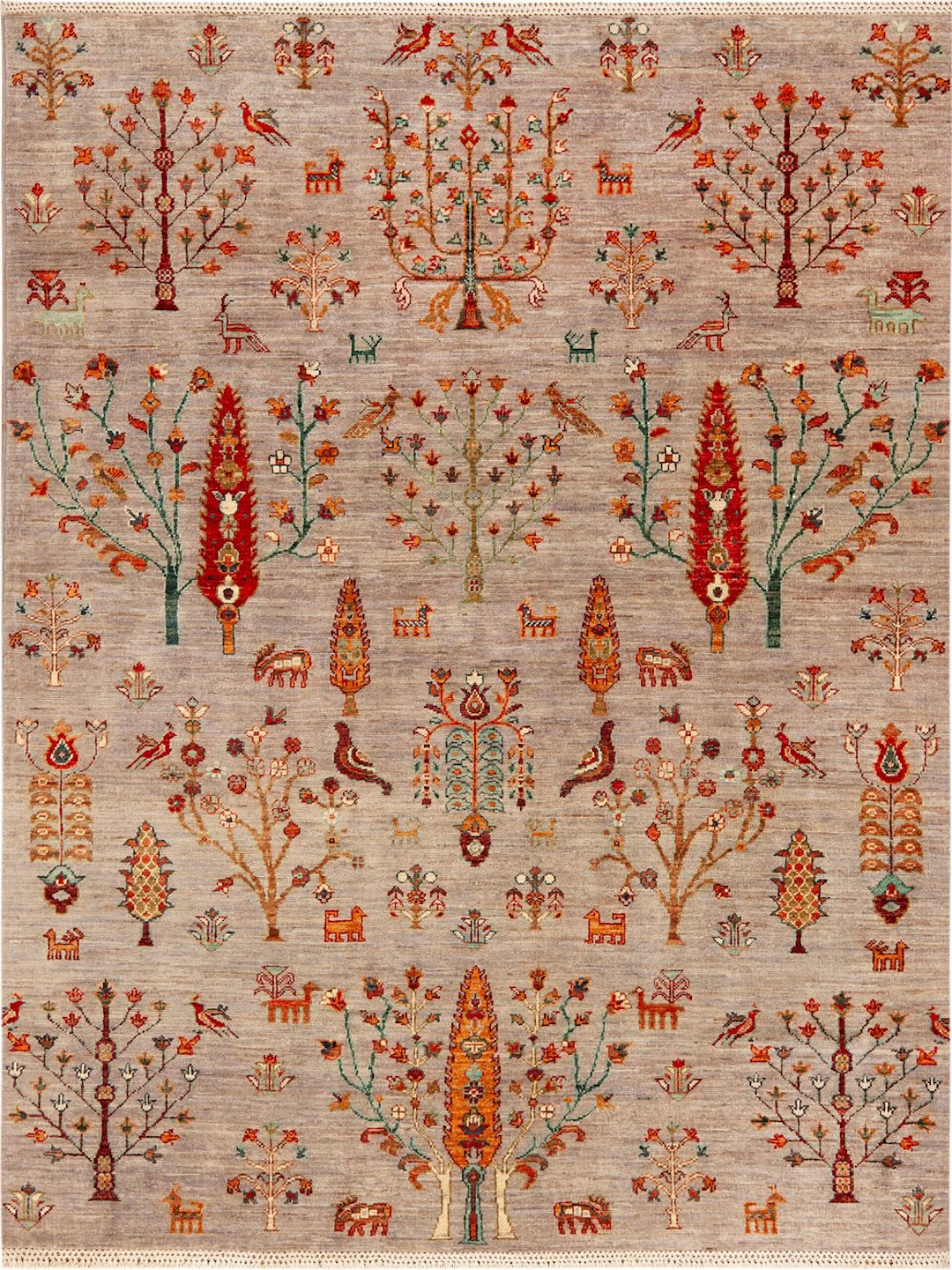 Modern Cypress Tree Design Rug 6 ft 7 in x 5 ft 2 in (2.01 m x 1.57 m)