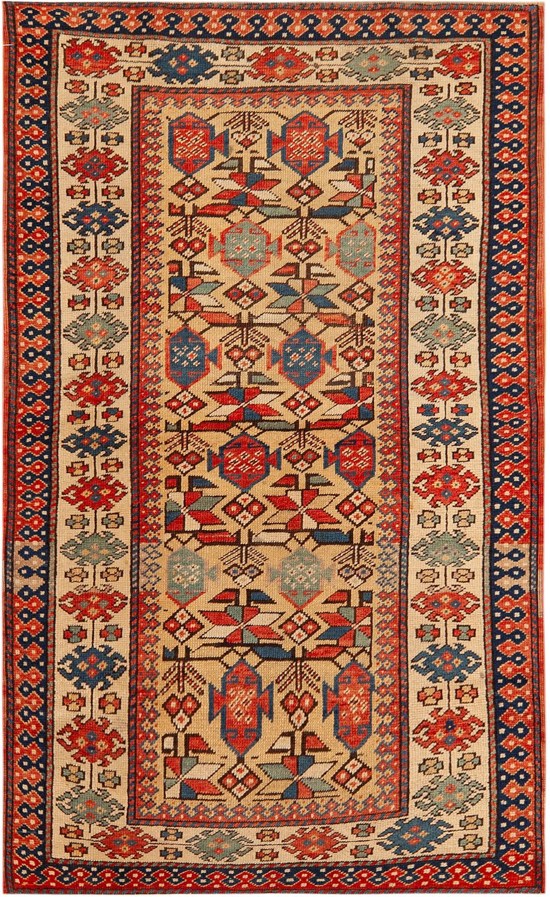 Antique Caucasian Kuba Rug - Circa 1880 - 4 ft 10 in x 3 ft (1.47 m x 0.91 m)