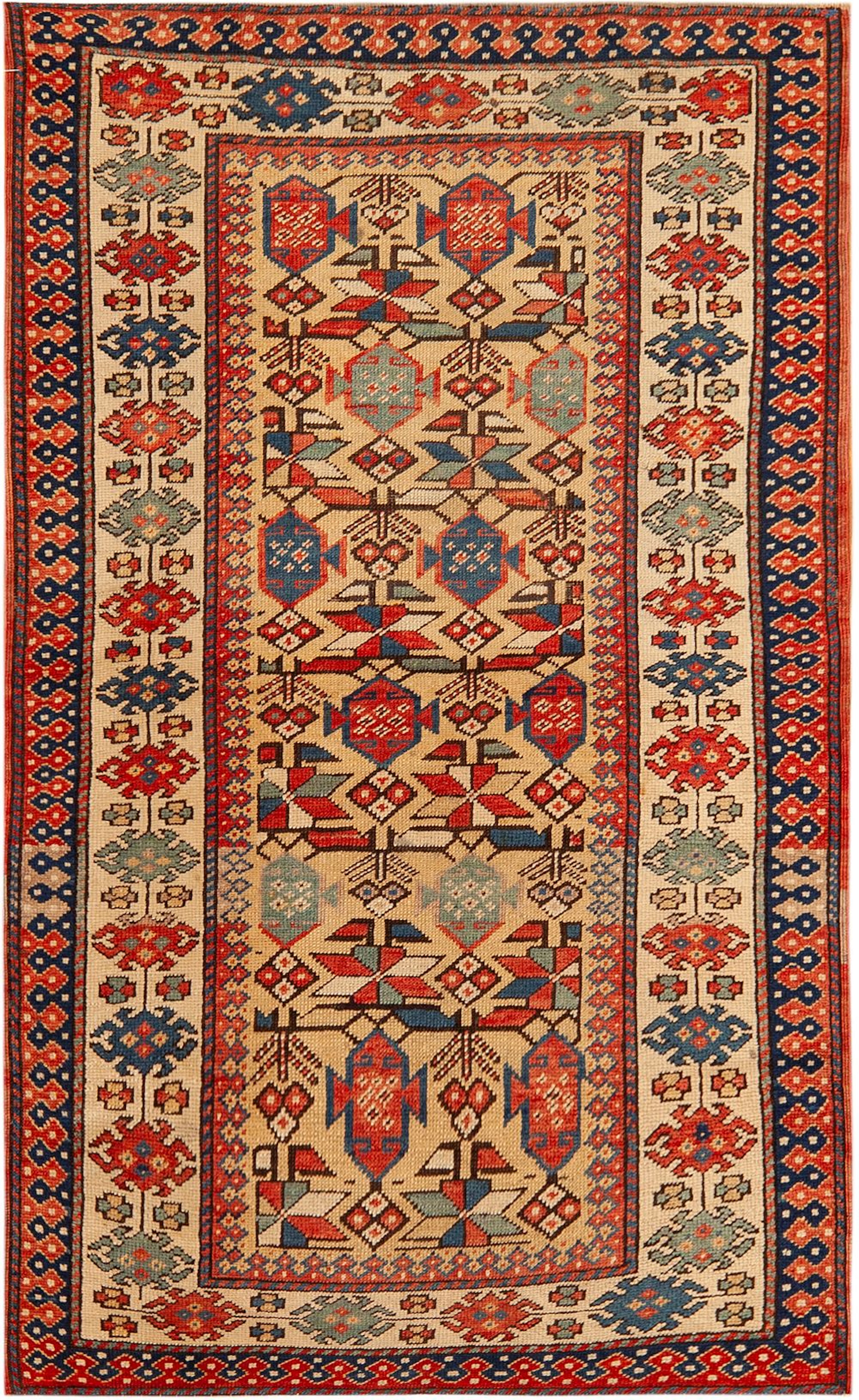 Antique Caucasian Kuba Rug - Circa 1880 - 4 ft 10 in x 3 ft (1.47 m x 0.91 m)