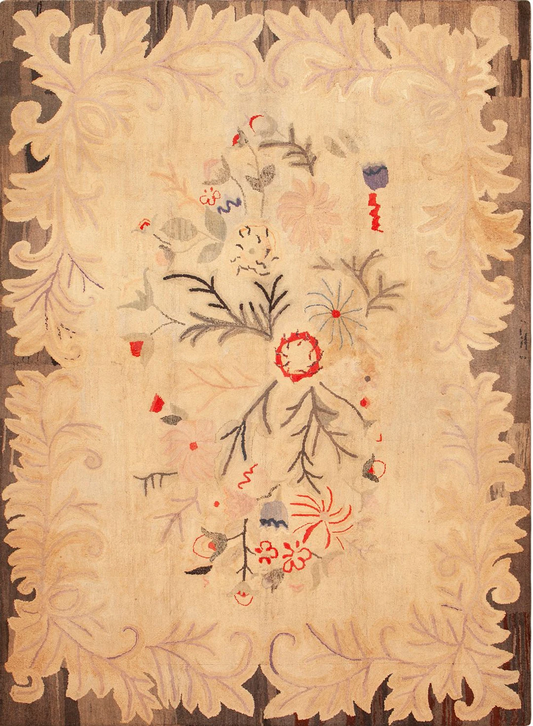 No Reserve - Large Antique American Hooked Rug, early 20th century