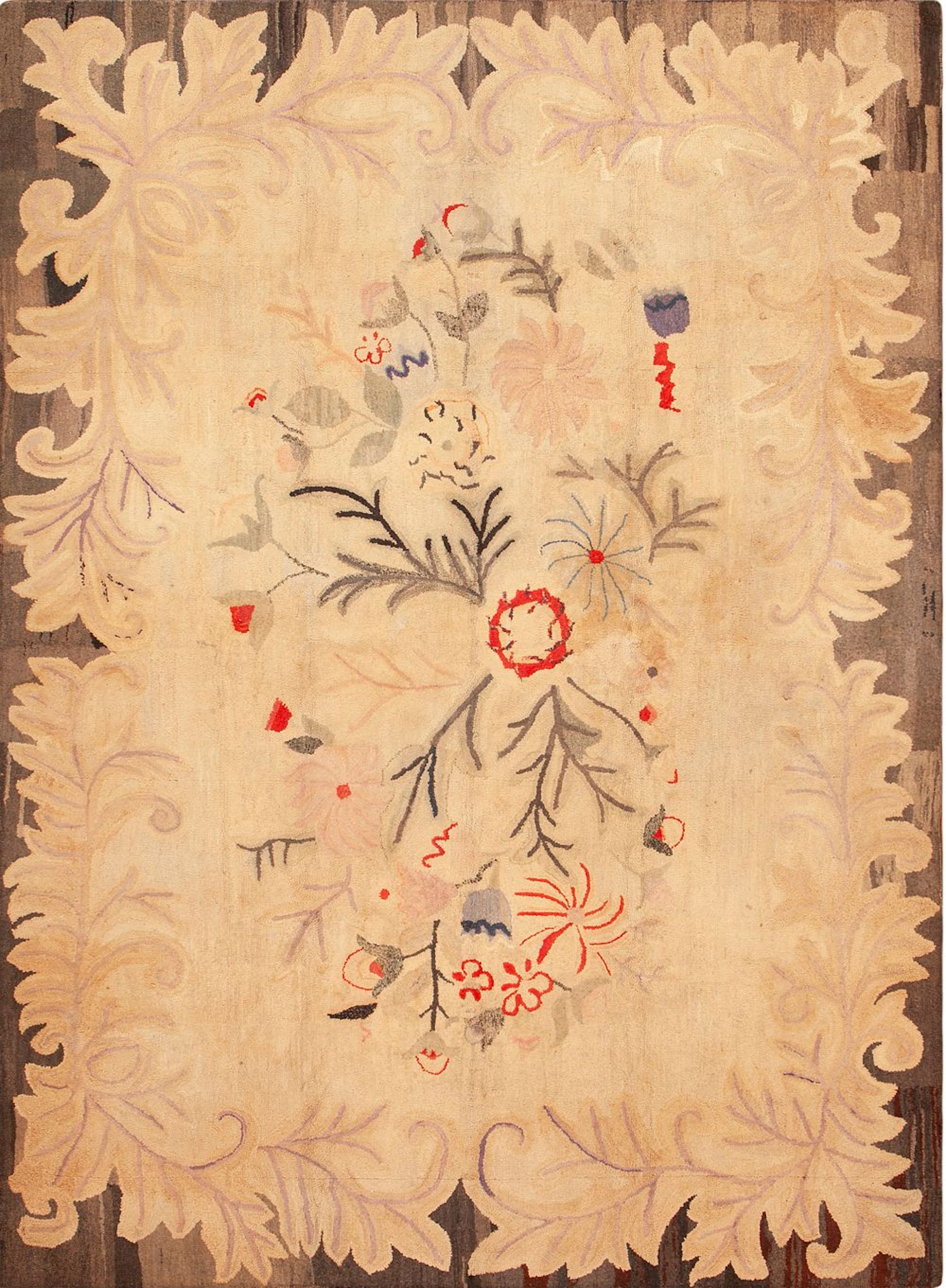 No Reserve - Large Antique American Hooked Rug, early 20th century
