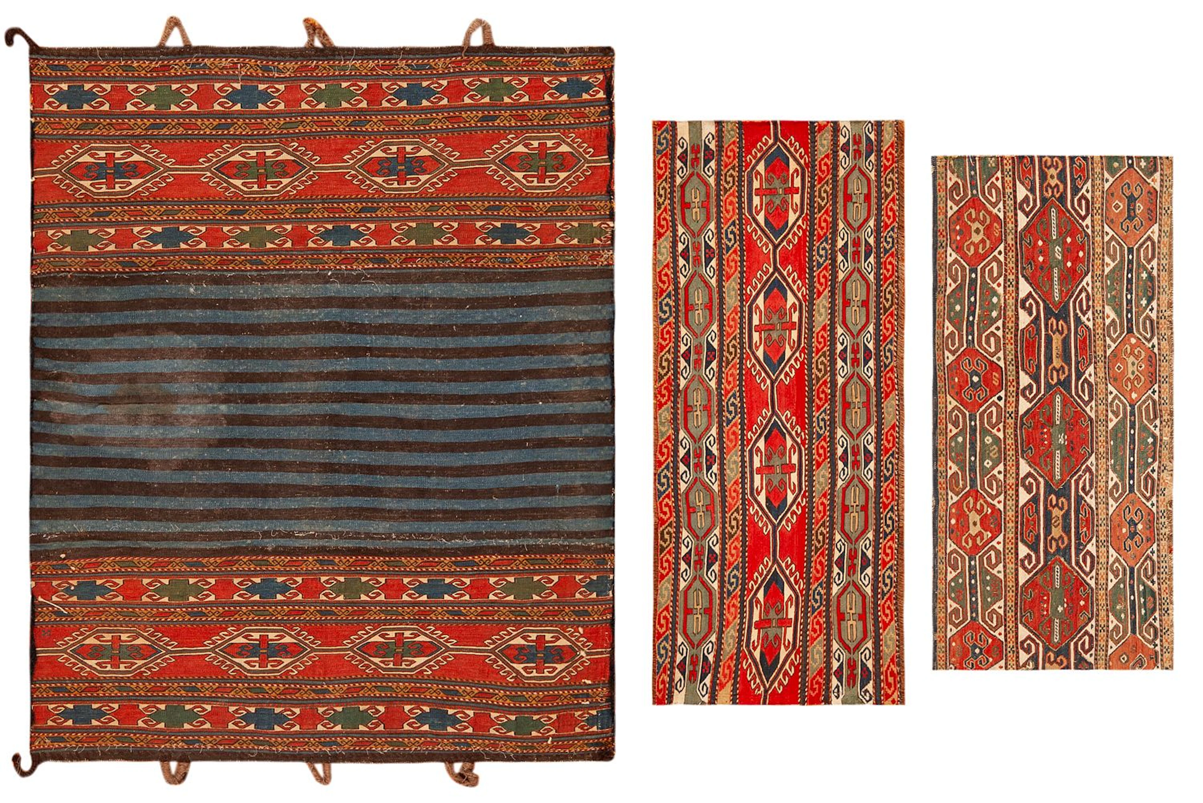 No Reserve -Collection of Three Antique Persian Shahsavan Bag Faces