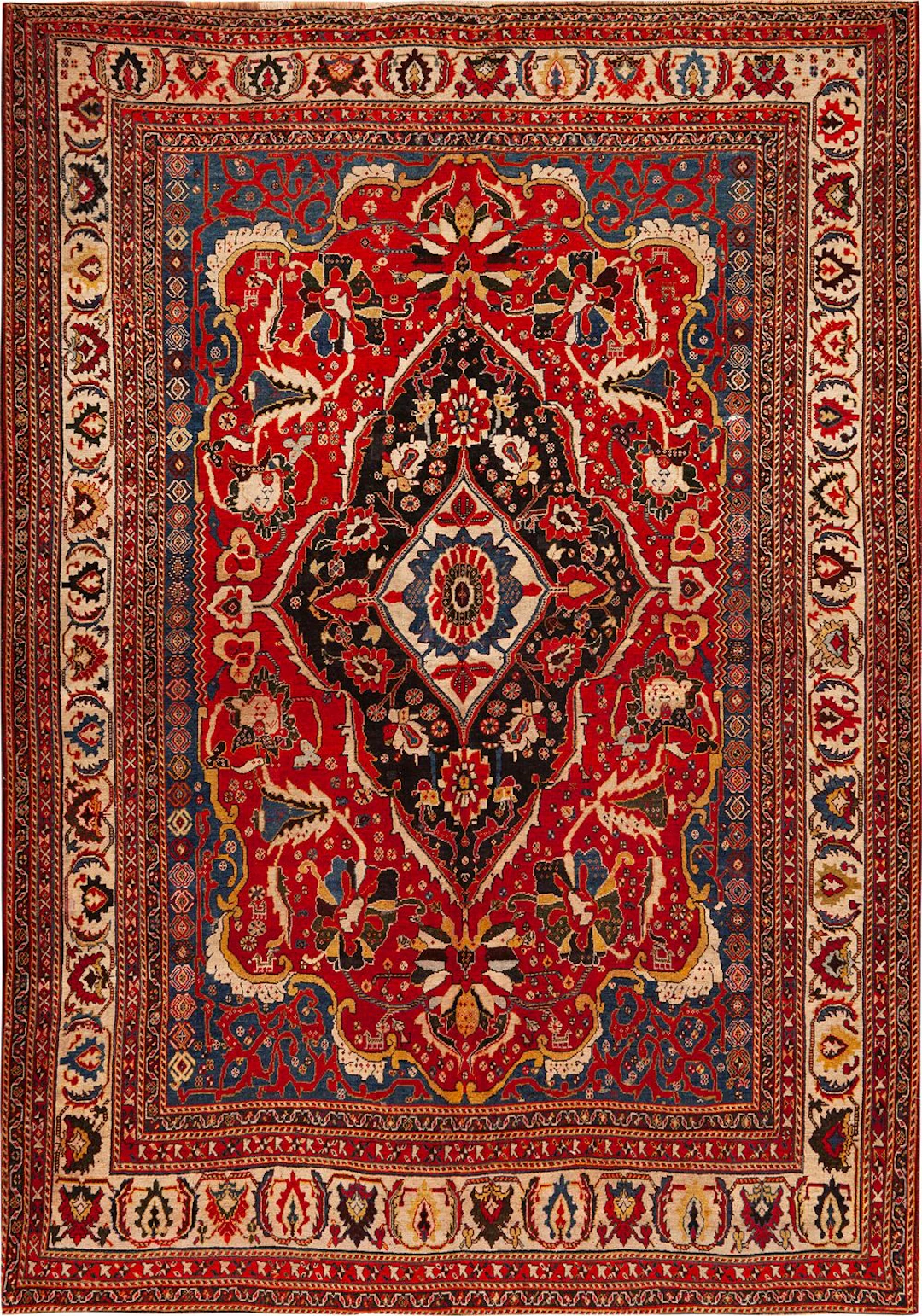 No Reserve - Antique Persian Qashqai Rug 6 ft 9 in x 4 ft 9 in (2.06