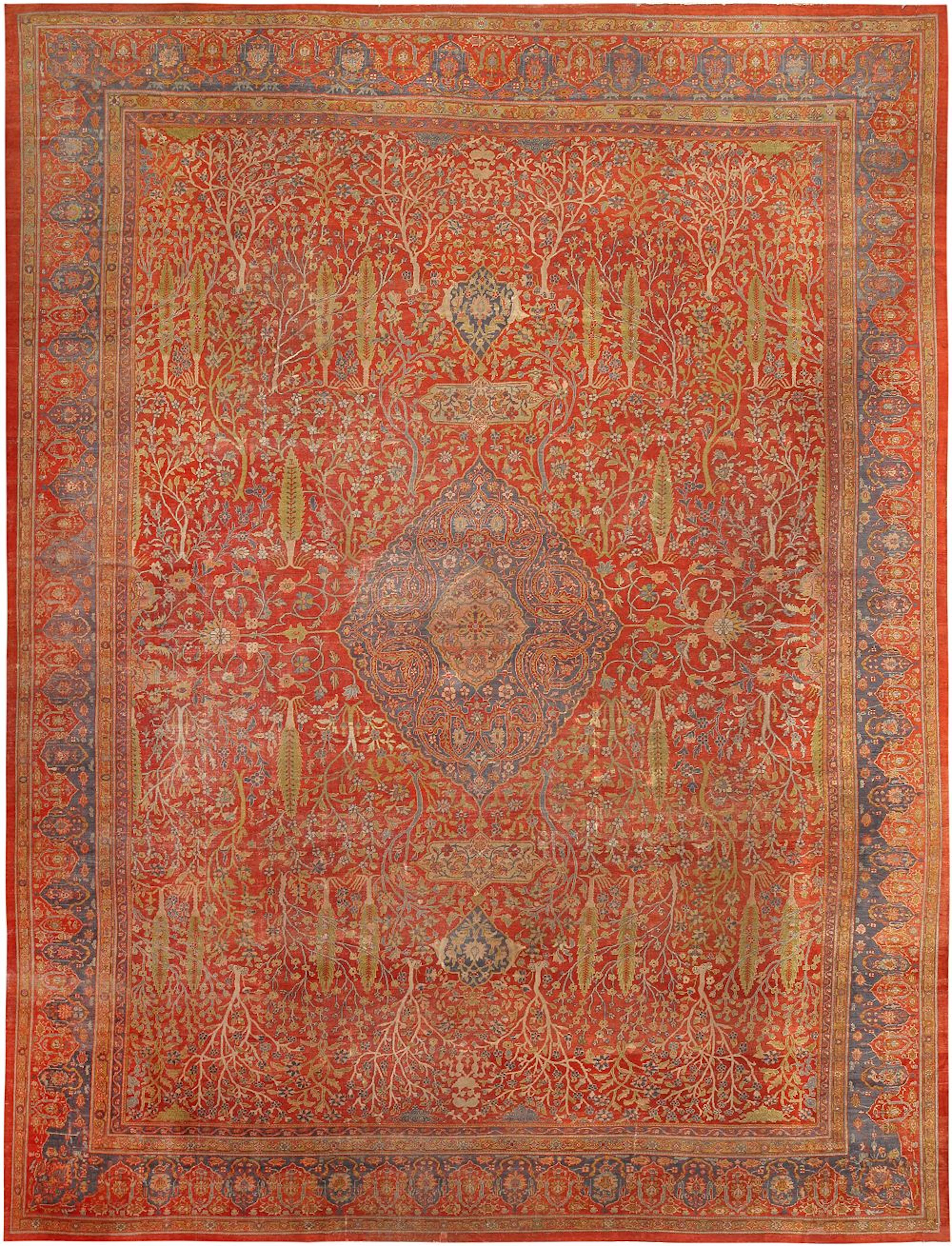 No reserve- Large Antique Persian Sultanabad Rug - Circa 1890 - 17