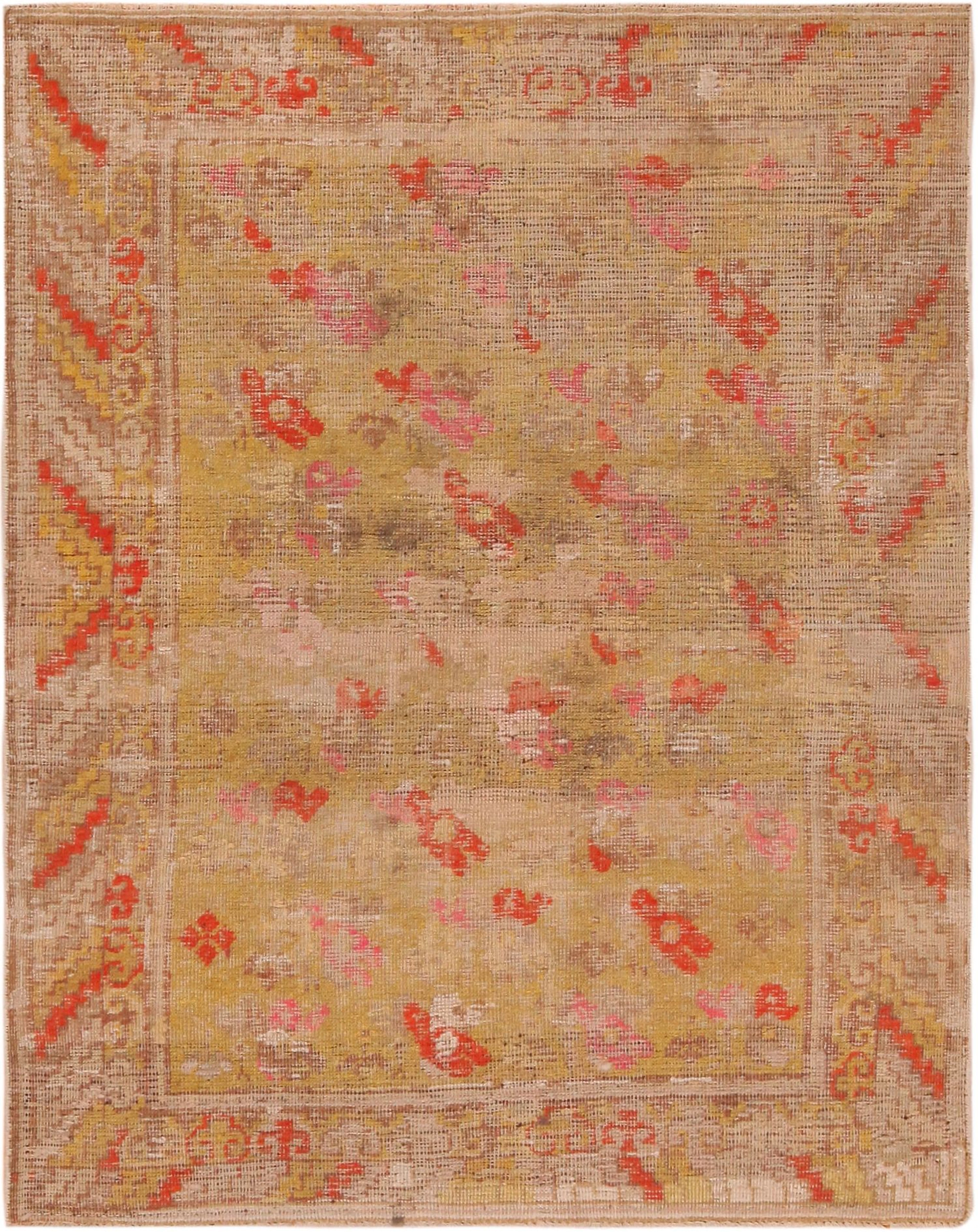 No Reserve - Antique Khotan Rug, East Turkestan, late 19th or early