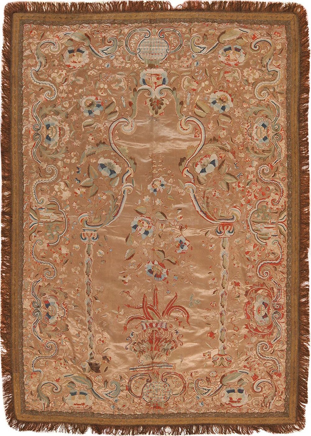 Early Ottoman Prayer Design Silk Textile 6 ft x 4 ft 2 in (1.83 m x 1.27 m)