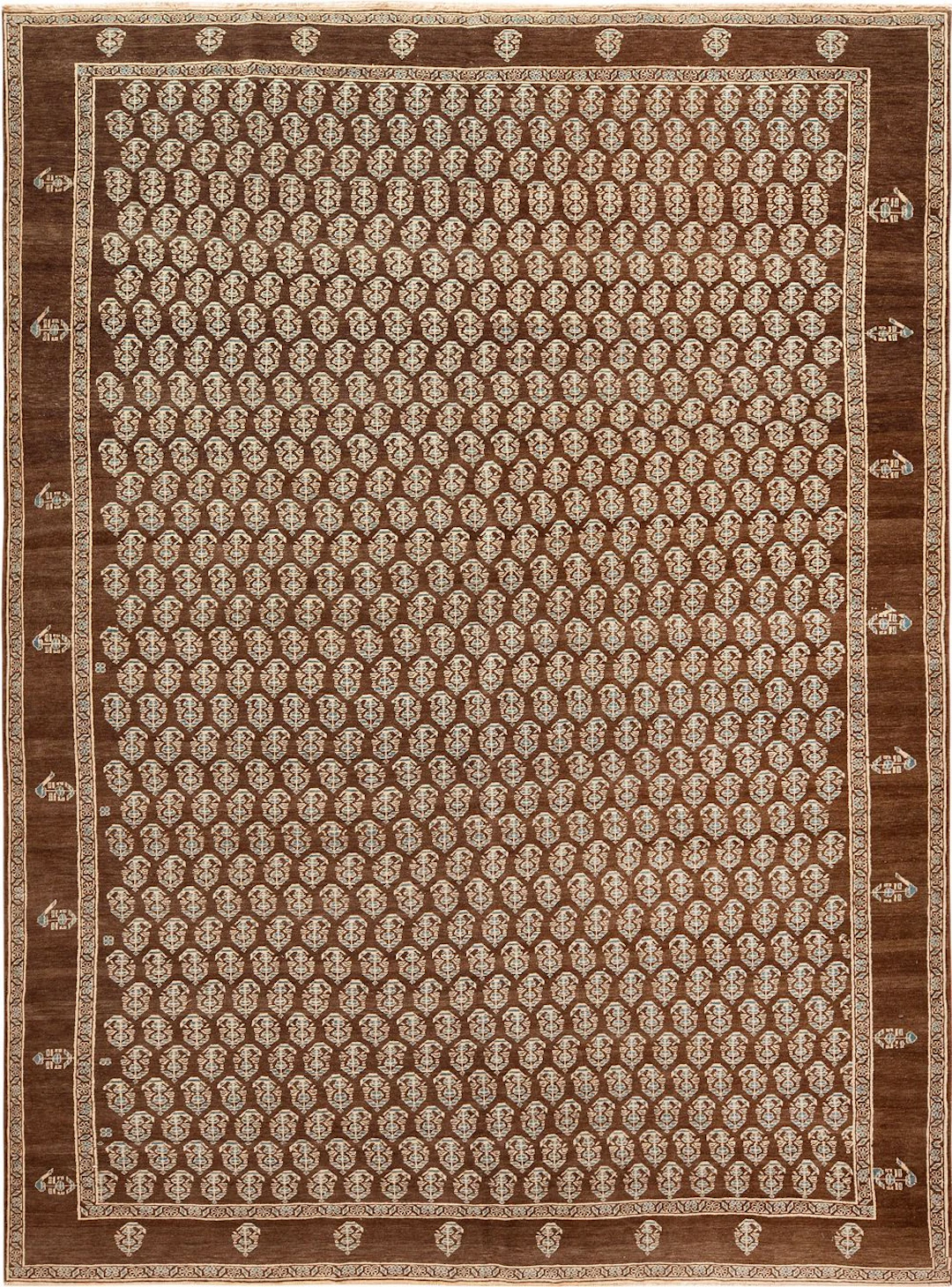 No Reserve - Modern Turkish Allover Rug 12 ft 1 in x 9 ft 2 in (3.68