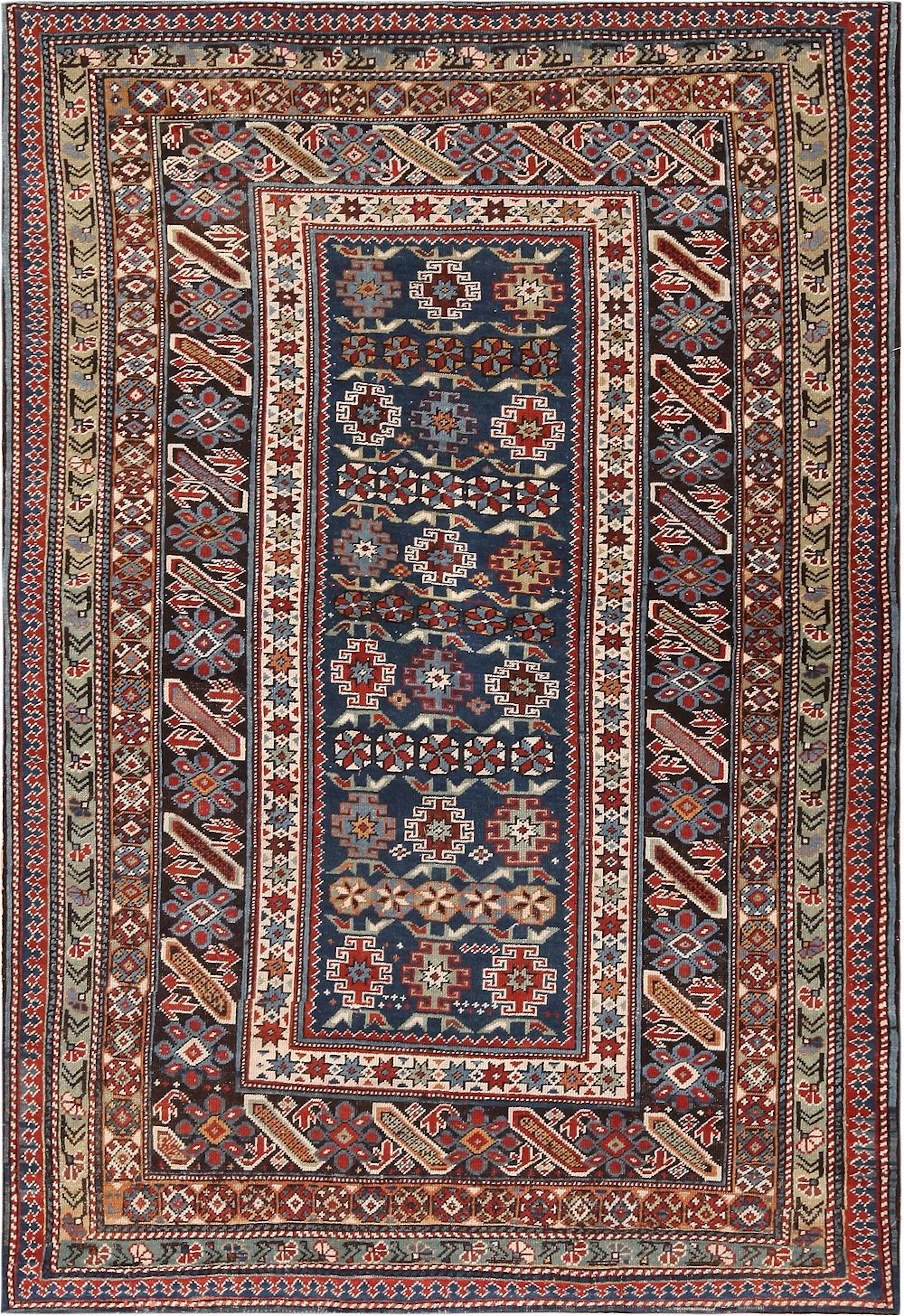Antique Chi-Chi Rug, Northeast Caucasus, late 19th century - 6 ft