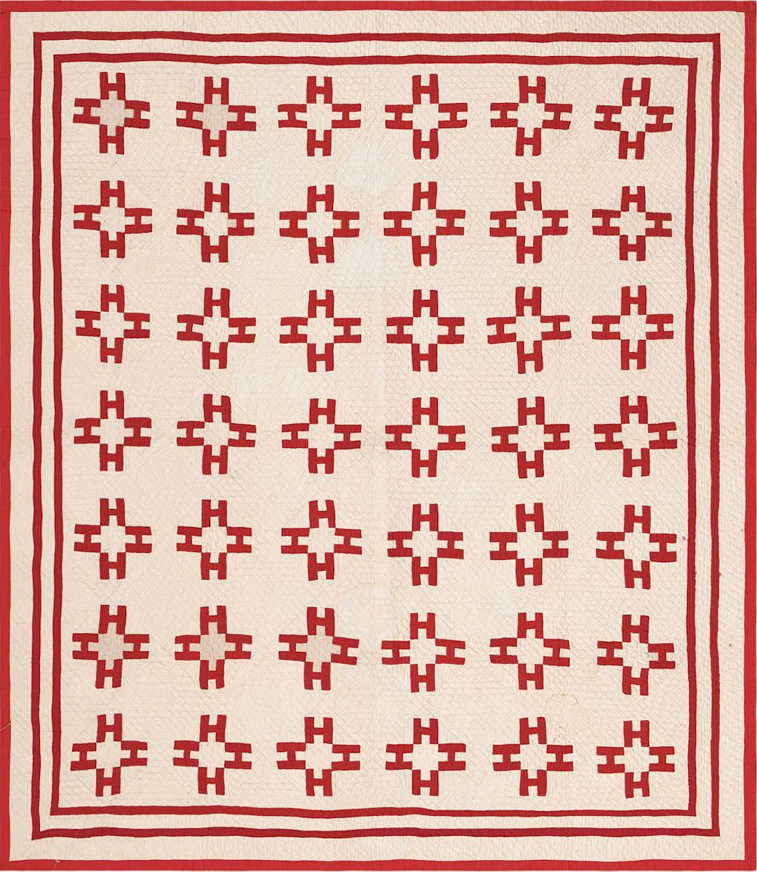 Antique American Pieced Quilt Textile, 19th century - 6 ft 2 in x