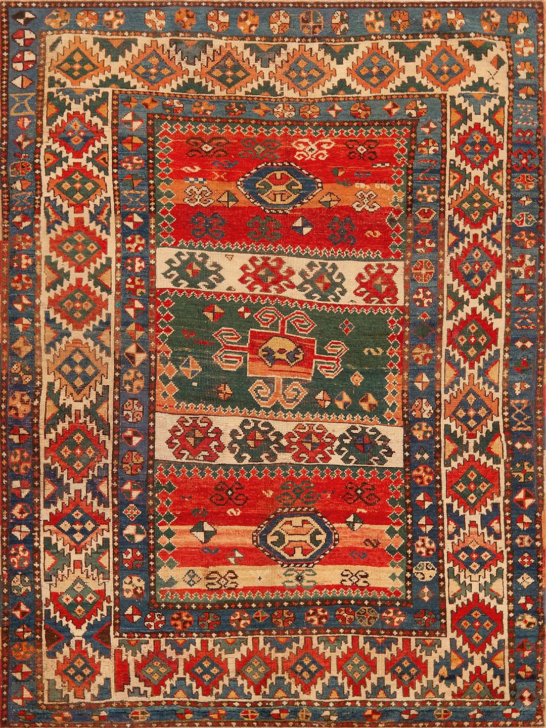Antique Caucasian Kazak Rug 6 ft 10 in x 5 ft 1 in (2.08 m x 1.55 m)