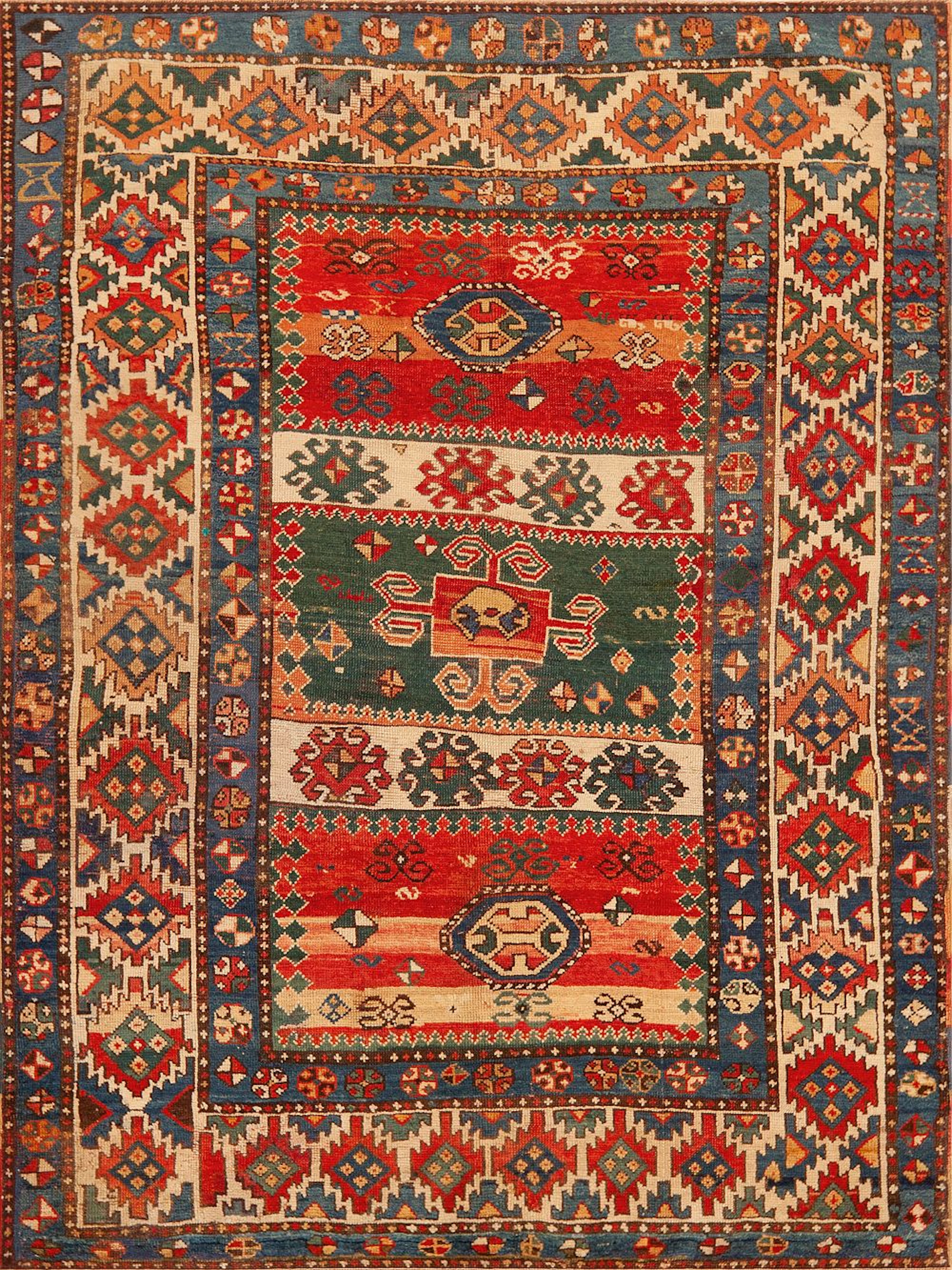 Antique Kazak Rug, South Caucasus, late 19th century - 6 ft 10 in