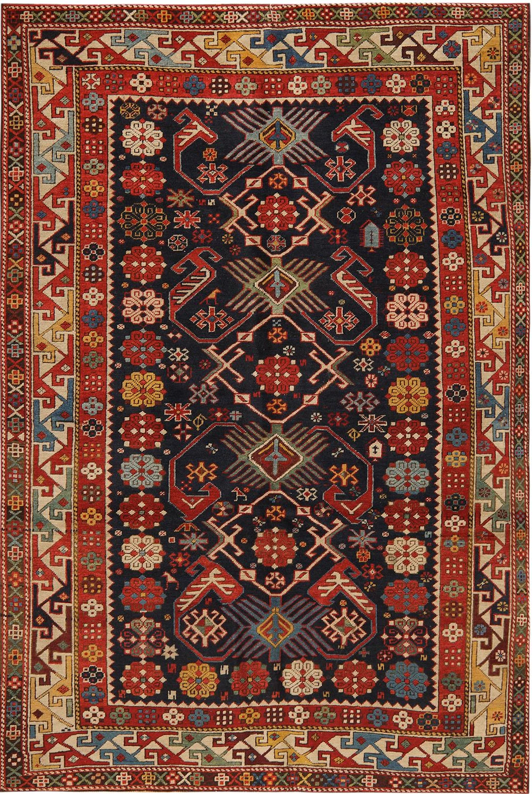 Antique Caucasian Shirvan Rug - 5 ft 5 in x 3 ft 10 in (1.65 m x 1.16 m)