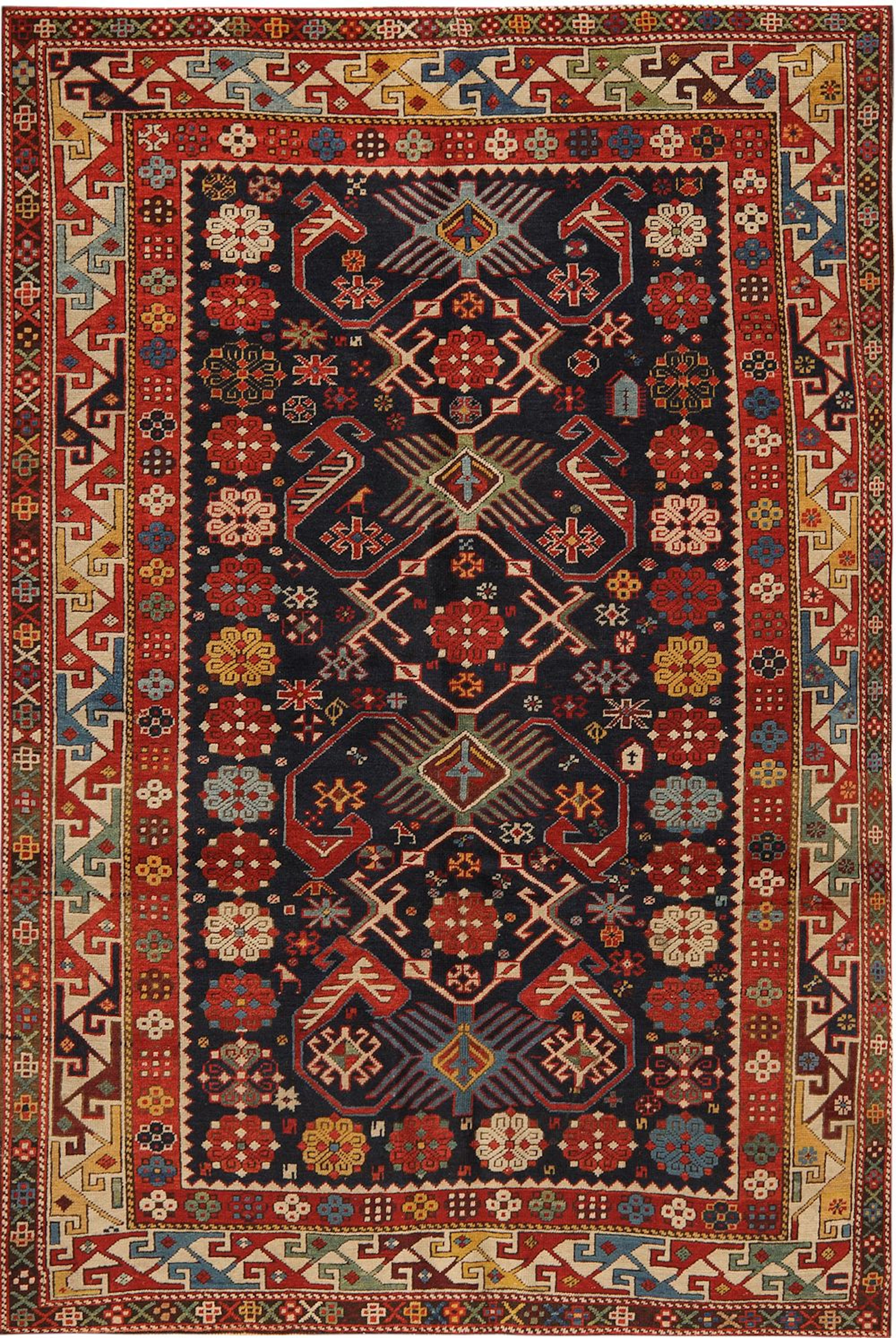 Antique Caucasian Shirvan Rug - 5 ft 5 in x 3 ft 10 in (1.65 m x 1.16 m)