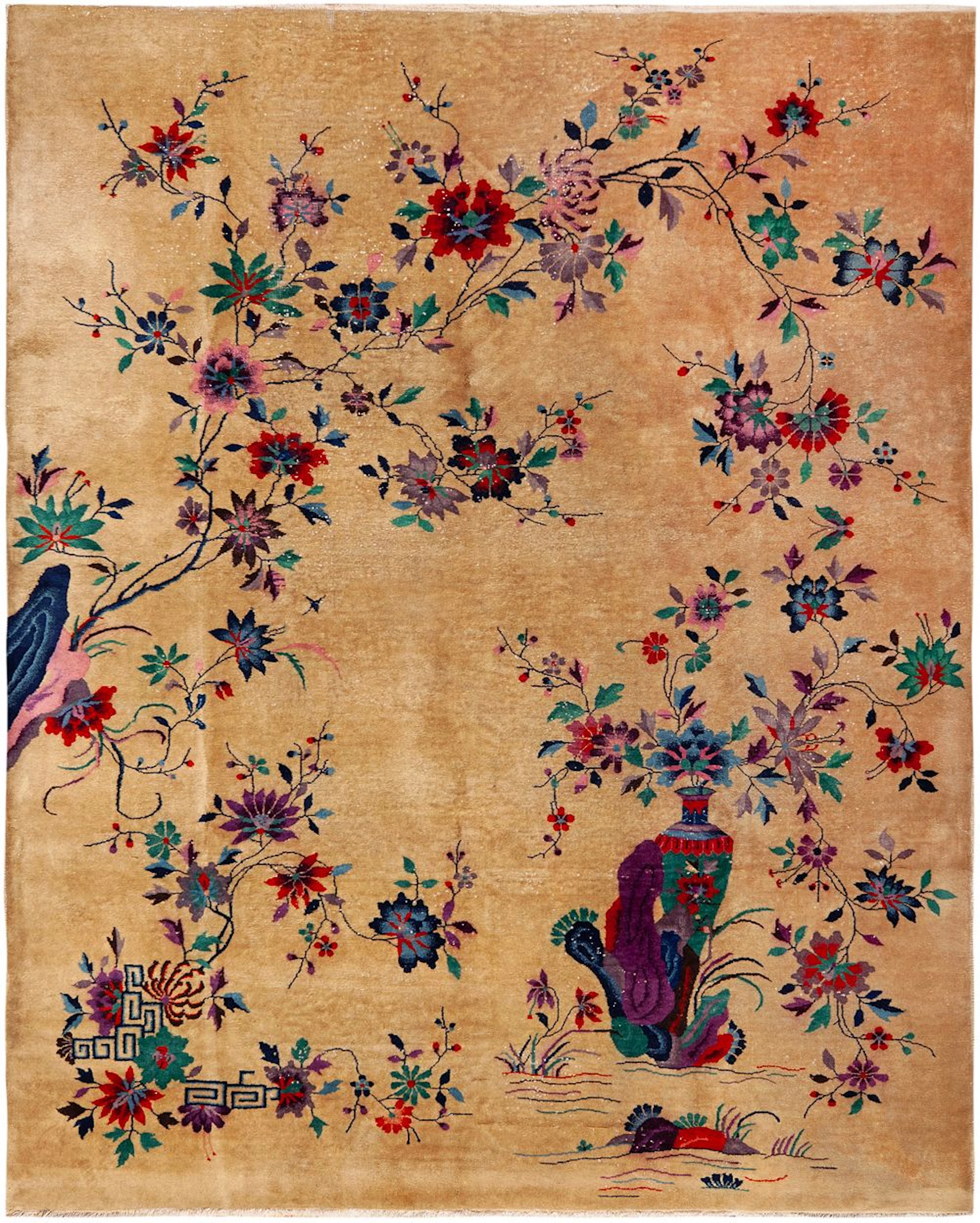 No Reserve - Chinese Art Deco Carpet, circa 1925–1935 - 9 ft 7 in
