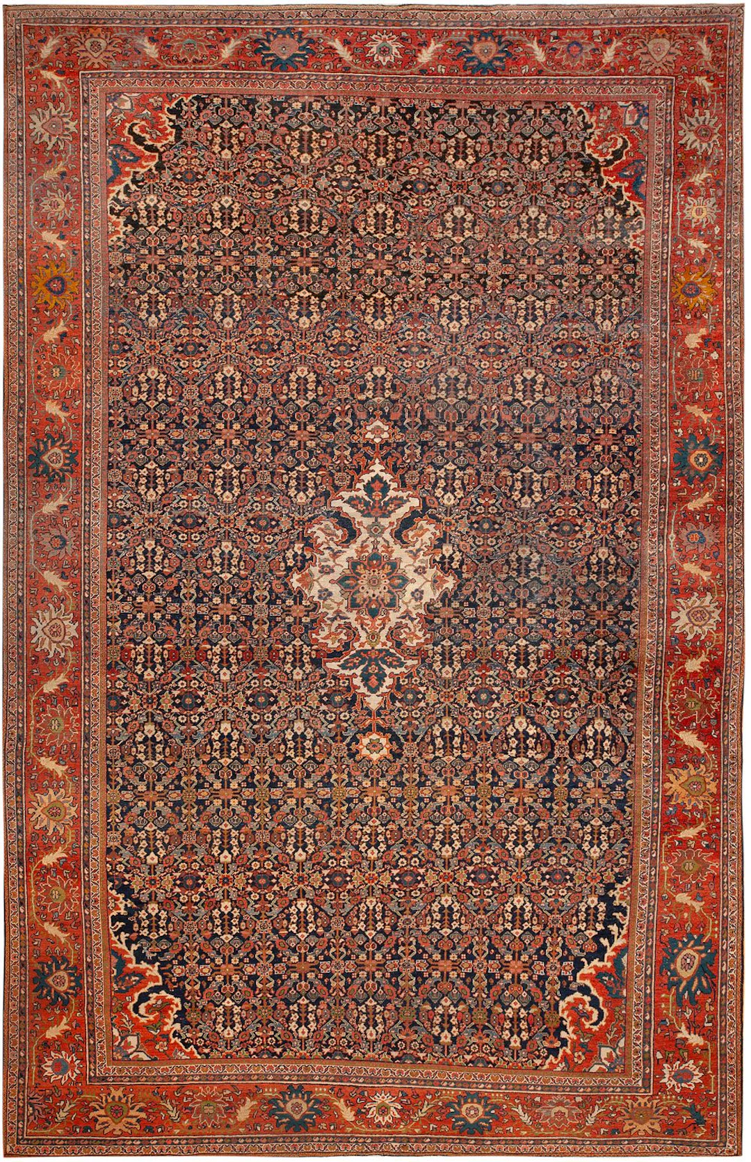 No reserve- Large Antique Persian Mahal Rug - 18 ft 10 in x 12 ft