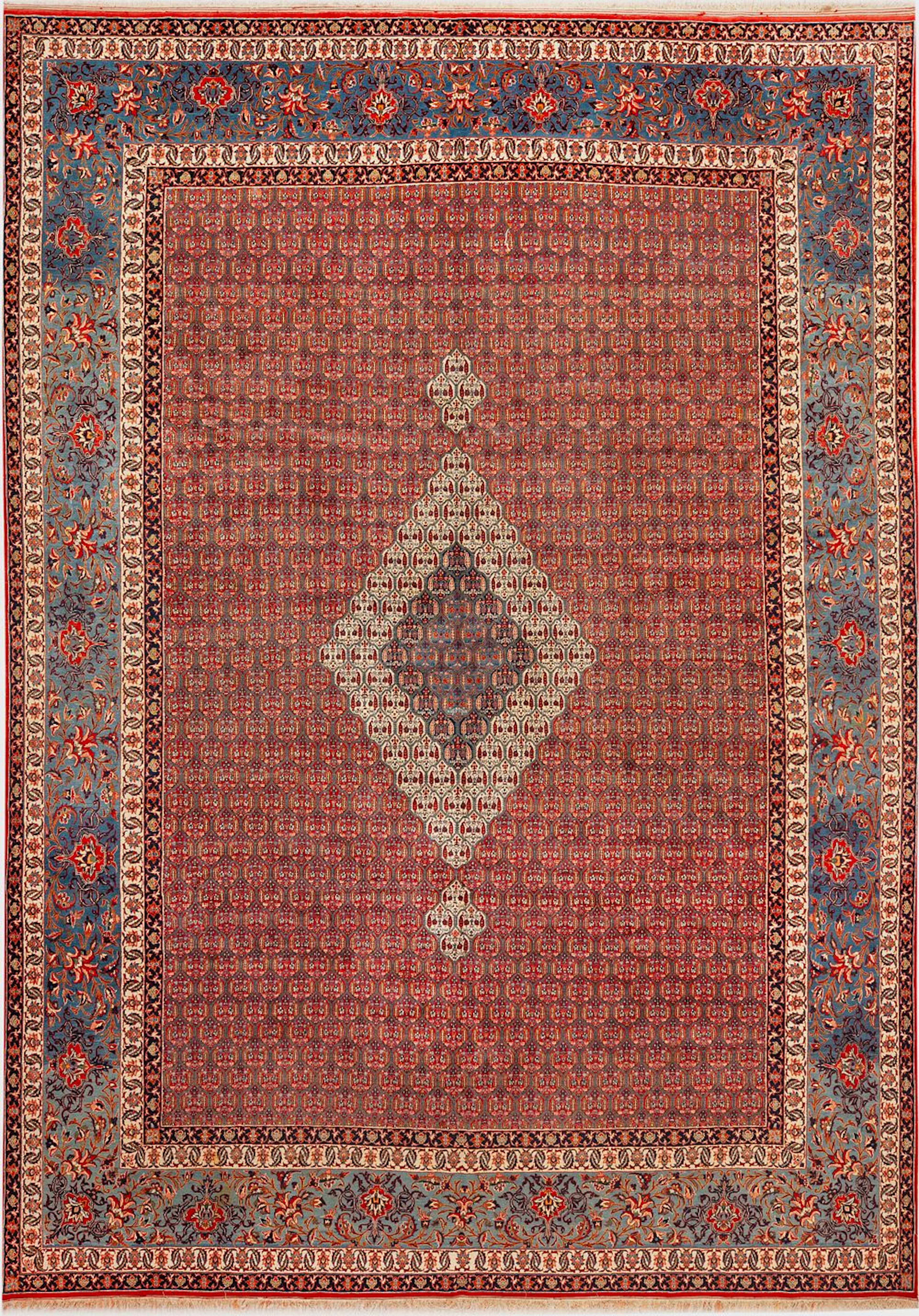No Reserve - large Vintage Persian Silk and Wool Isfahan Rug - 14