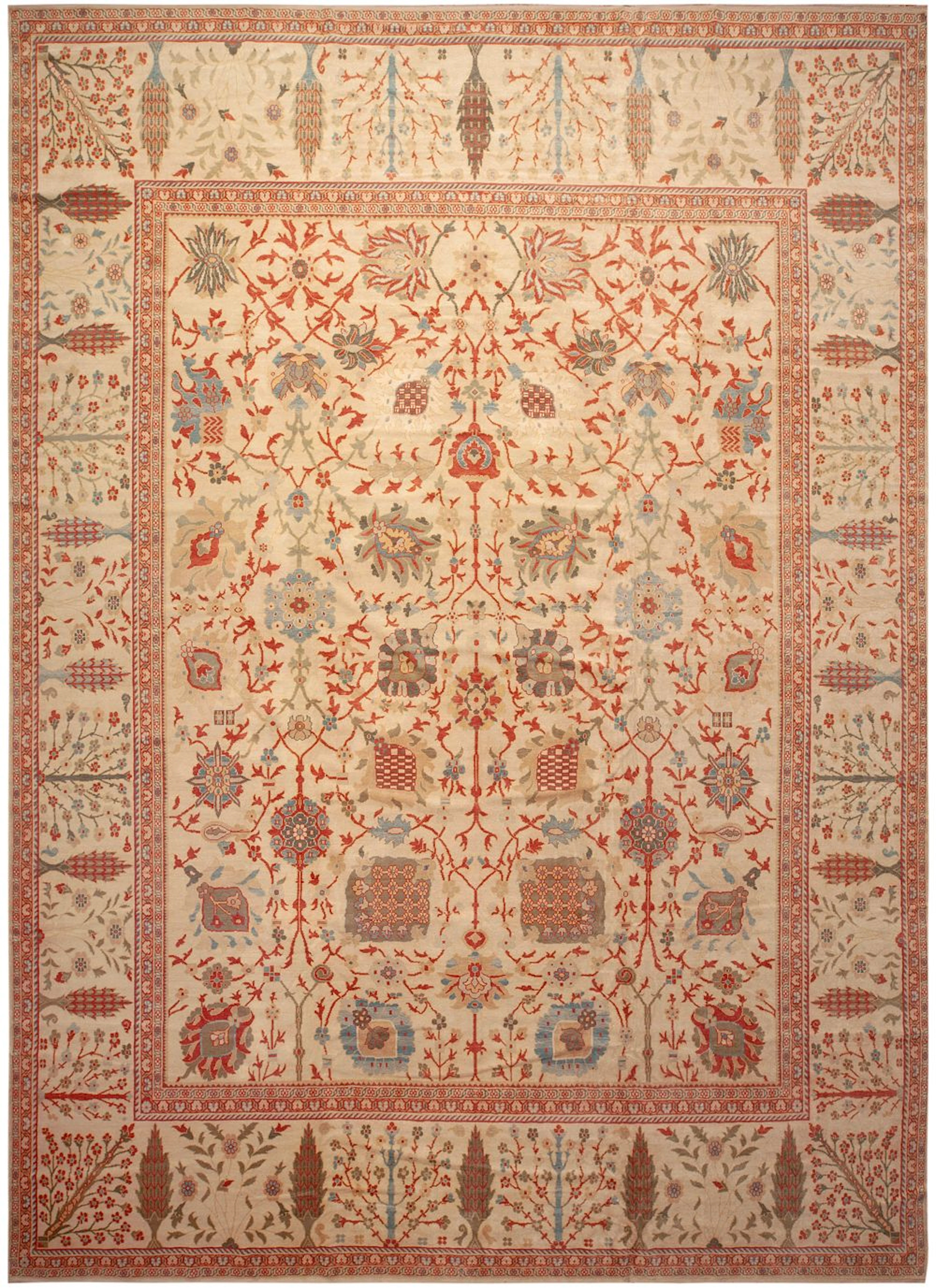 Large Modern Persian Sultanabad Rug 19 ft 2 in x 13 ft 10 in (5.84 m x 4.22 m)