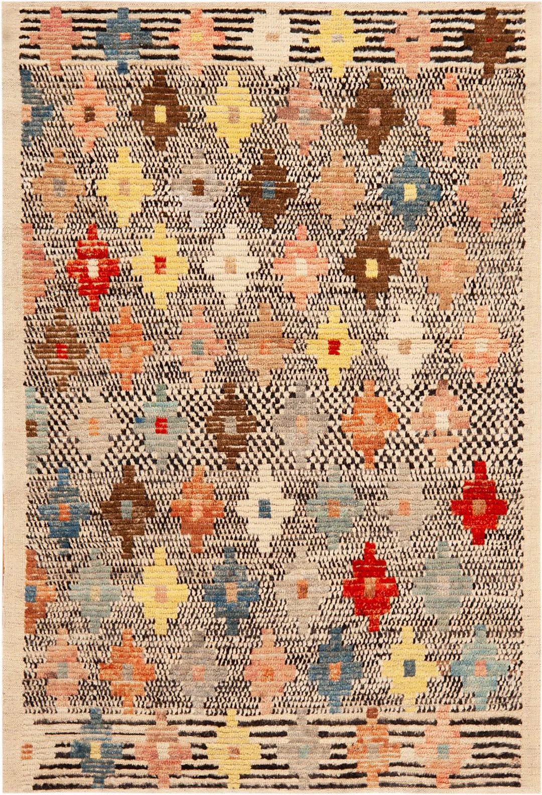 Modern Geometric Rug - 6 ft x 4 ft 2 in (1.83 m x 1.27 m)