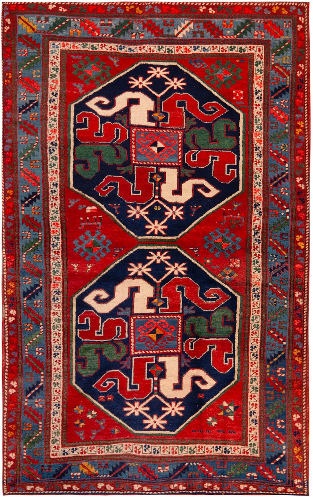 No Reserve -Antique Caucasian Cloudband Kazak Rug - Circa 1920 - 6