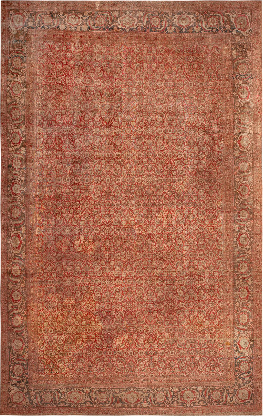 Large Antique Persian Tabriz Rug 19 ft 6 in x 12 ft 5 in (5.94 m x 3.78 m)