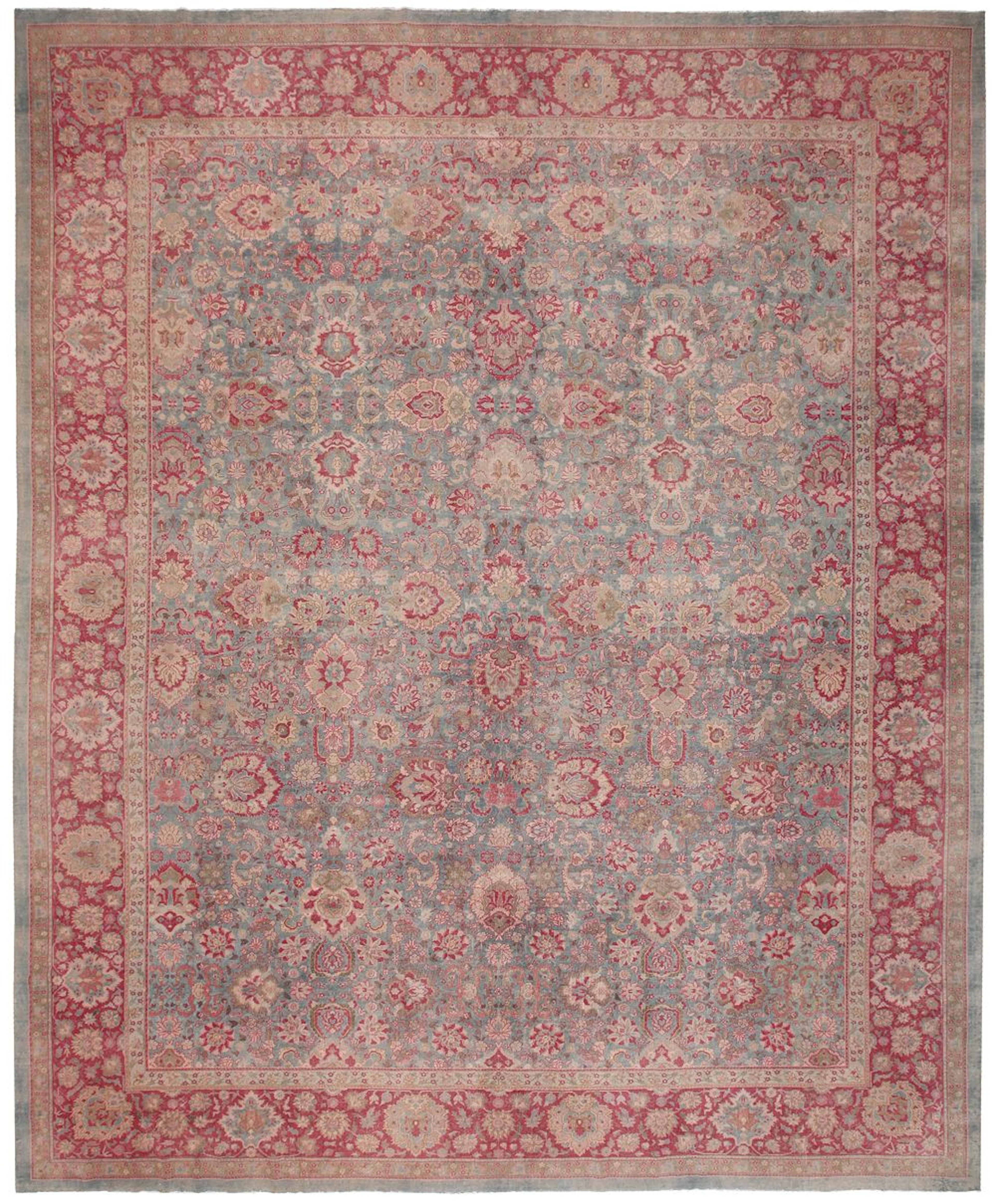 No Reserve - Antique Indian Rug 19 ft x 14 ft 9 in (5.79 m x 4.5 m)