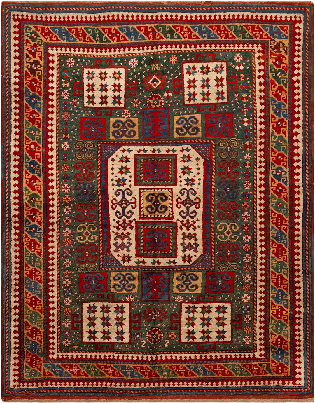 Antique Caucasian Karachopf Kazak Rug 7 ft 4 in x 5 ft 8 in (2.24 m x 1.73 m)