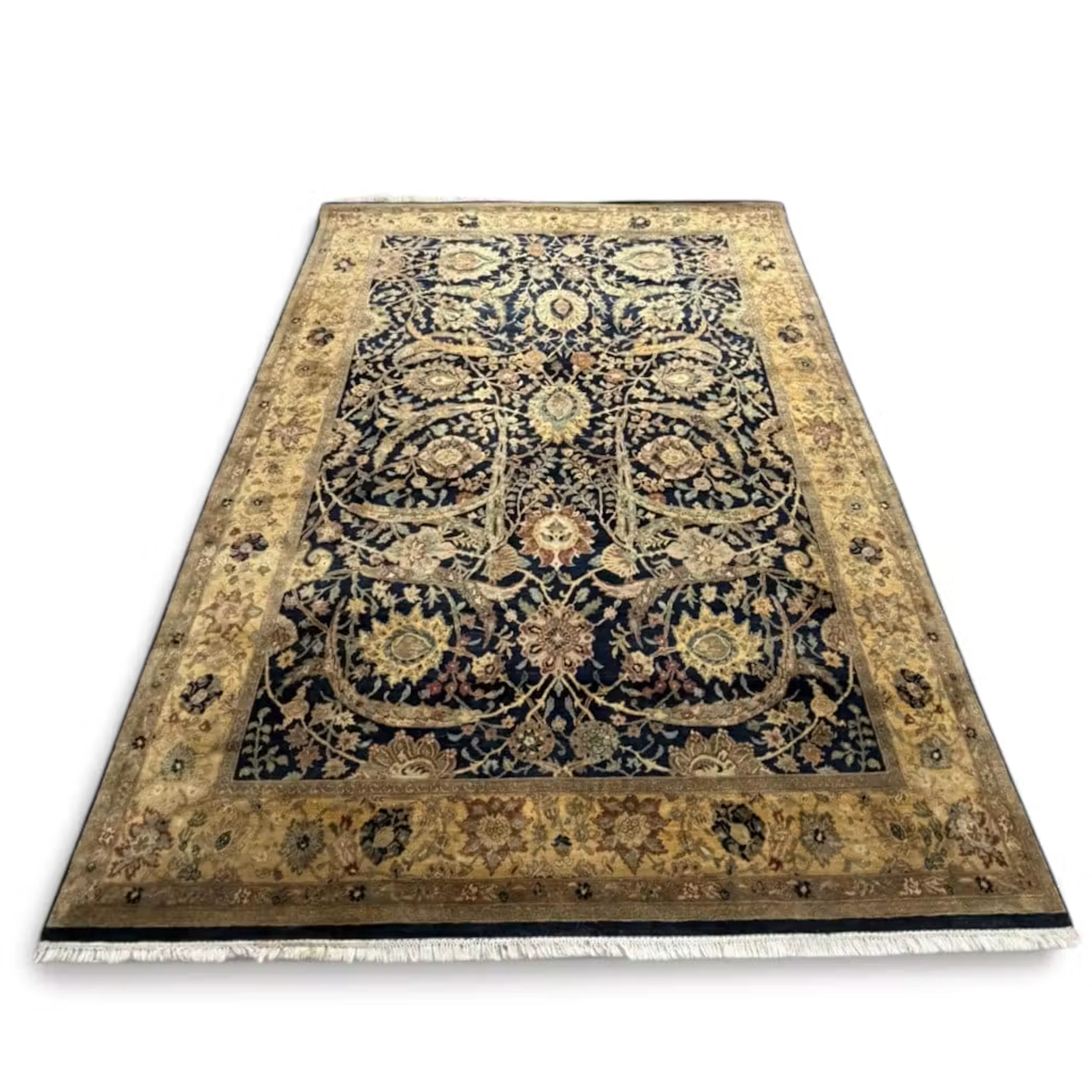 Lot 49: 13'11" x 9'8" Sultanabad-Style Carpet