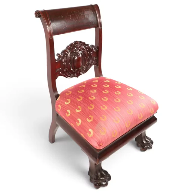 Lot 150: Classical Revival Mahogany Side Chair