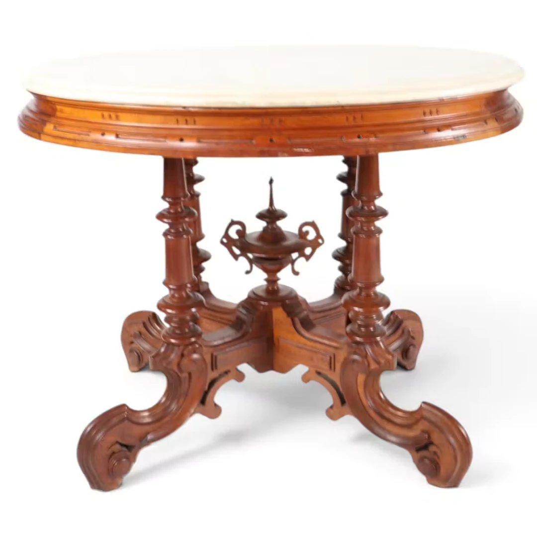 Lot 125: Renaissance Revival Marble-Top Table