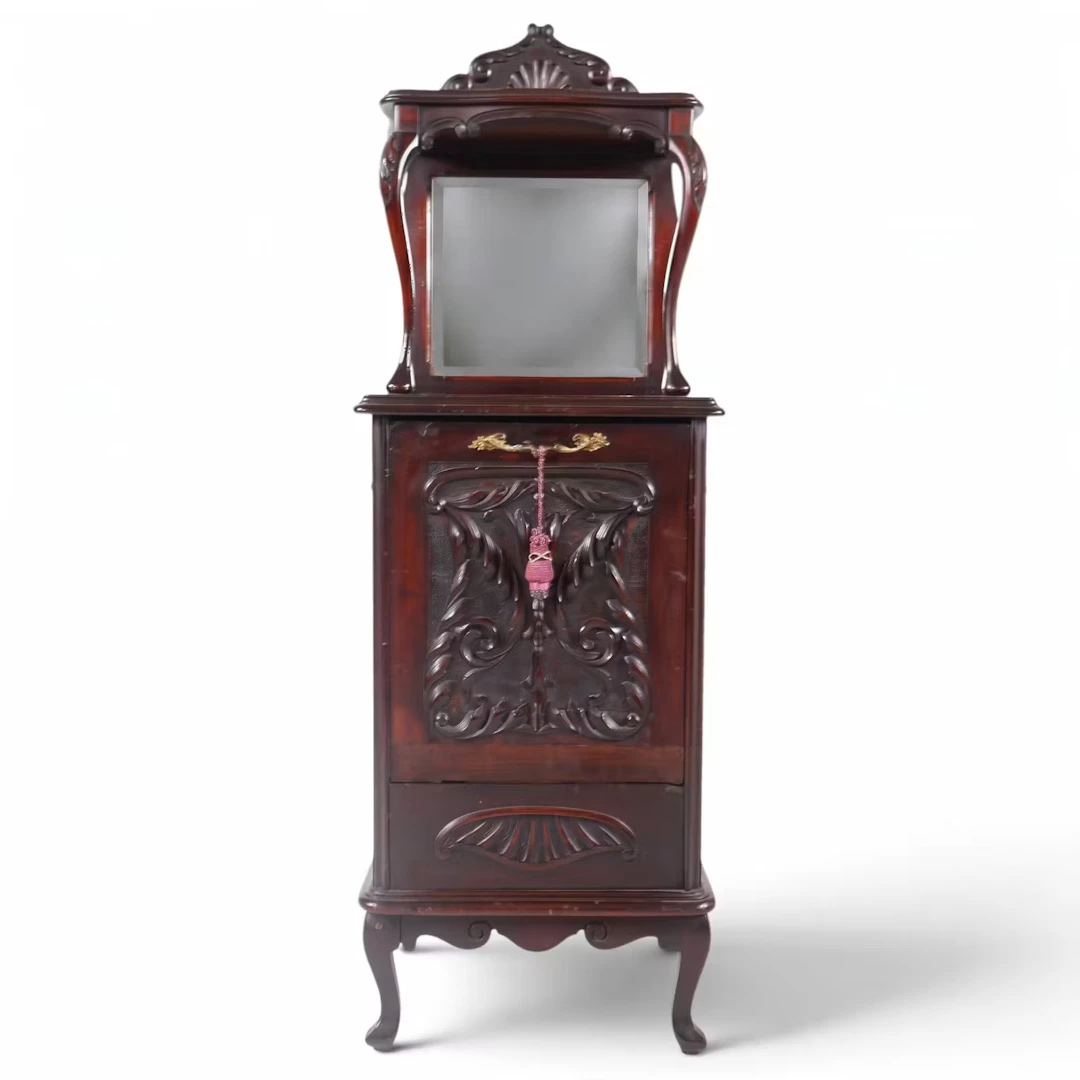 Lot 173: Victorian Mahogany Shaving Stand, C. 1900