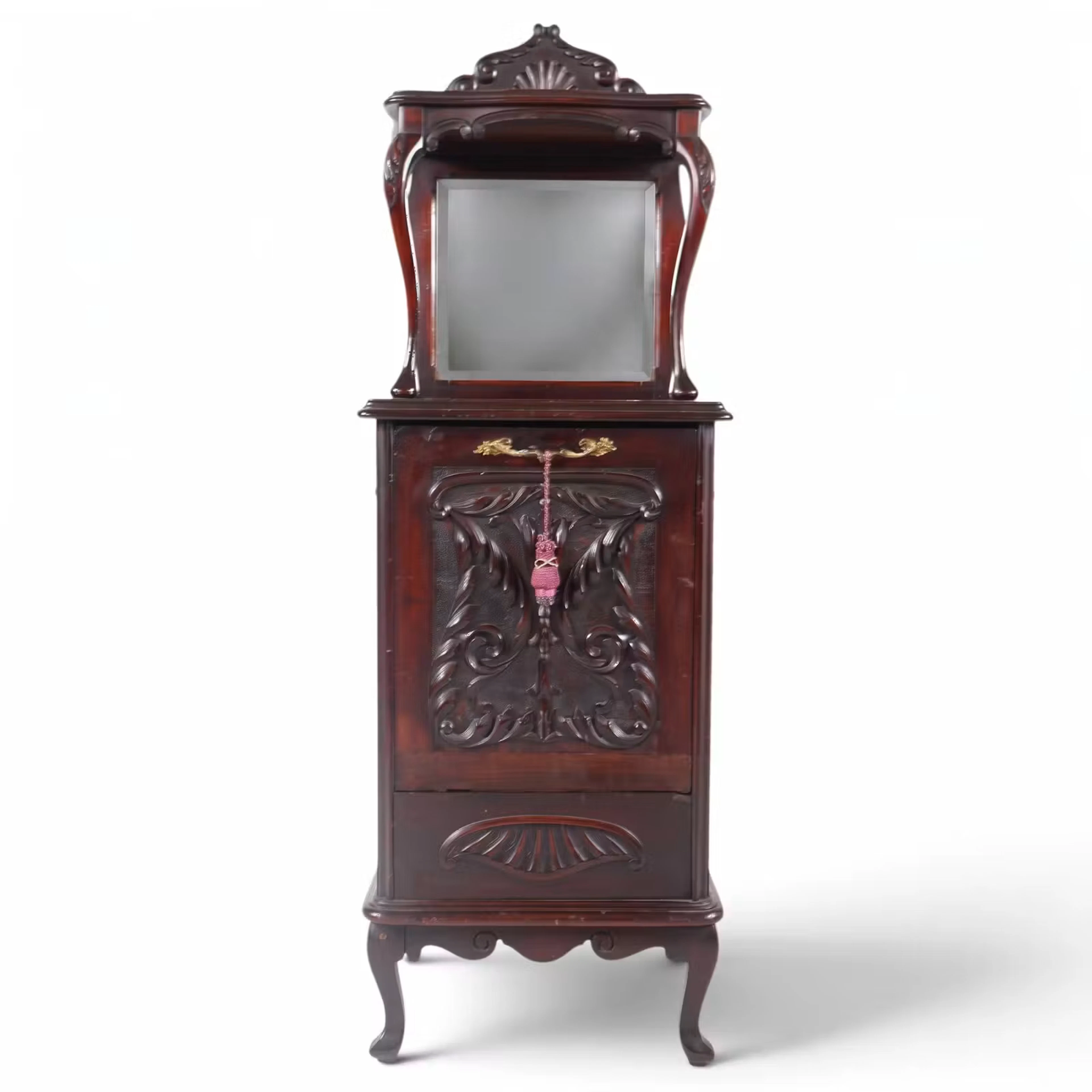 Lot 173: Victorian Mahogany Shaving Stand, C. 1900