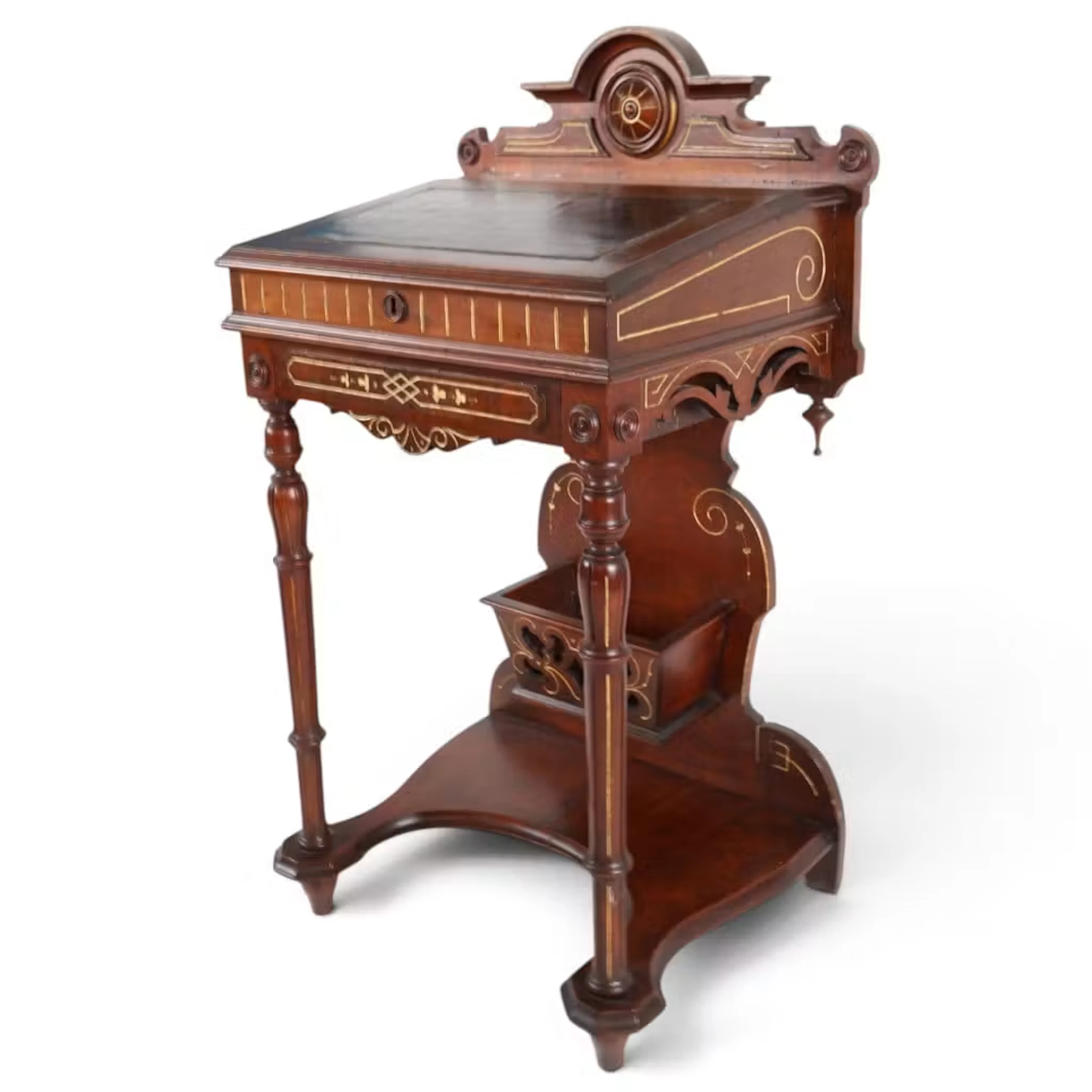 Lot 5: Aesthetic Movement Walnut Writing Desk