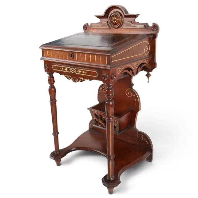 Lot 5: Aesthetic Movement Walnut Writing Desk