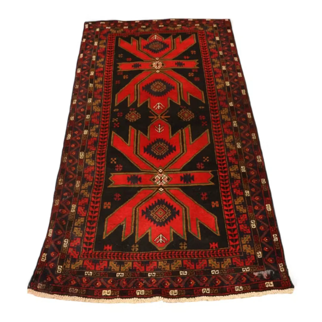 Lot 142: 6 ft. 8 in. x 3 ft. 7 in. Kurdish Type Rug