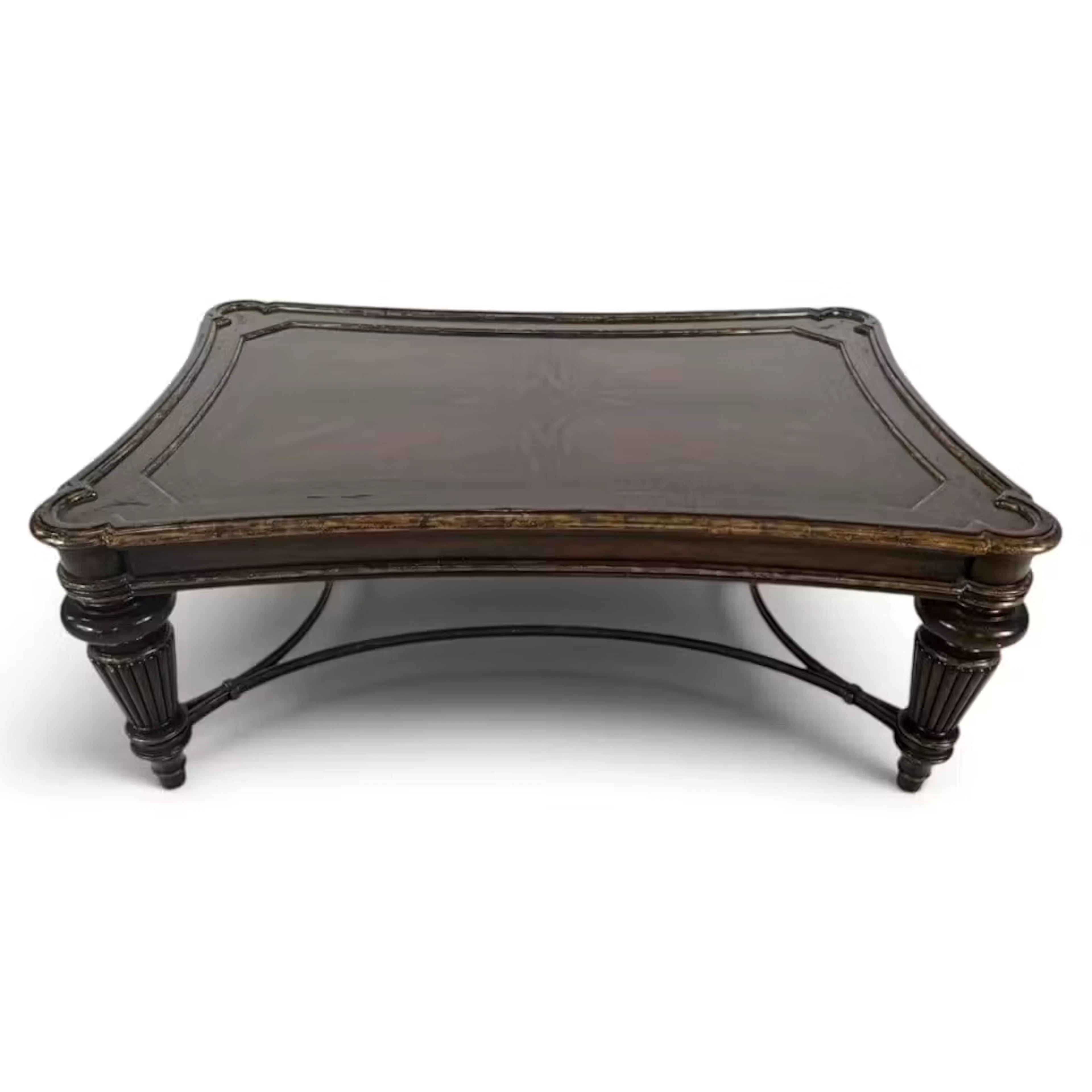 Lot 159A: Inlaid Parcel-Gilt Designer Coffee Table