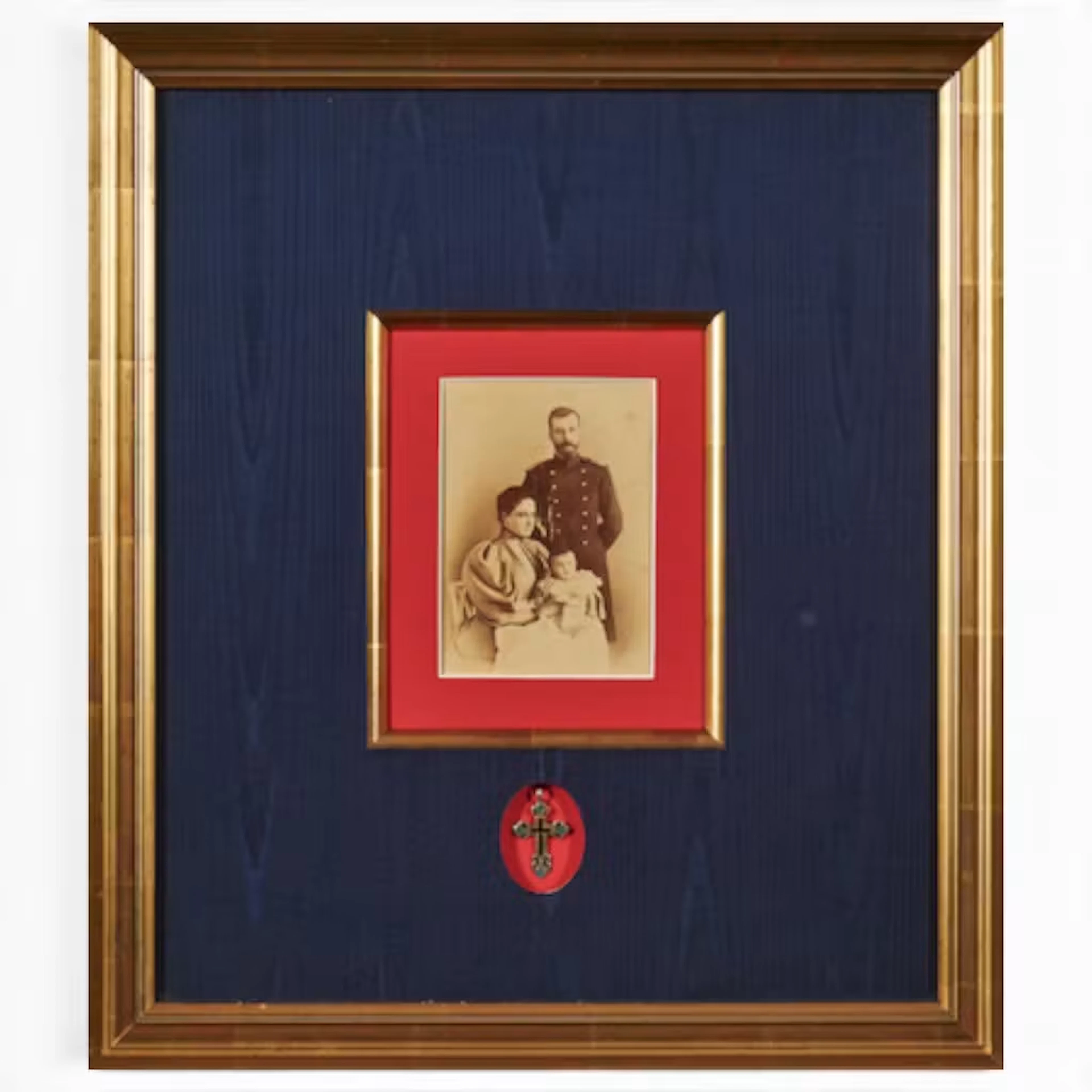 Lot 36: Romanov Family Photograph & Enamel Cross
