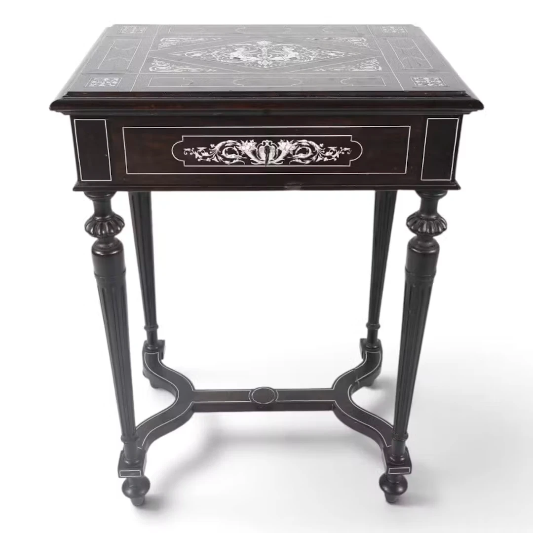Lot 28: Giroux-Attributed Inlaid Dressing Table