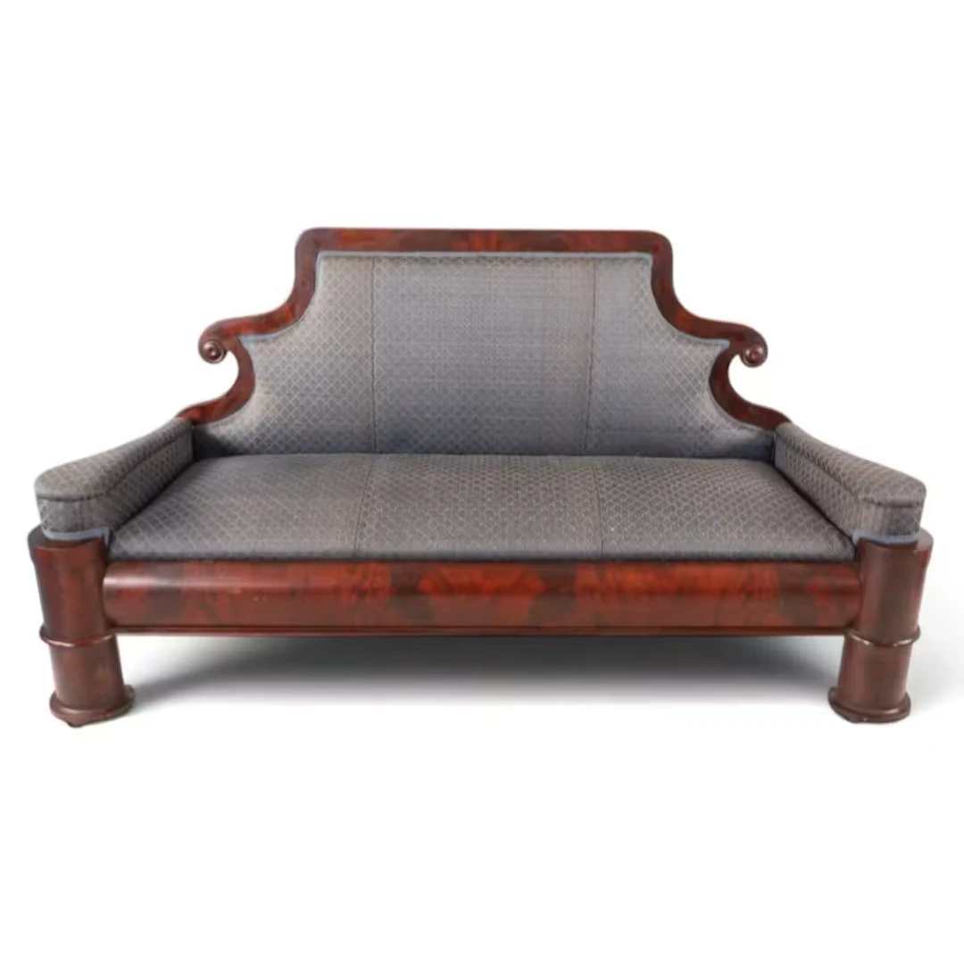 Lot 151: American Empire Mahogany Settee