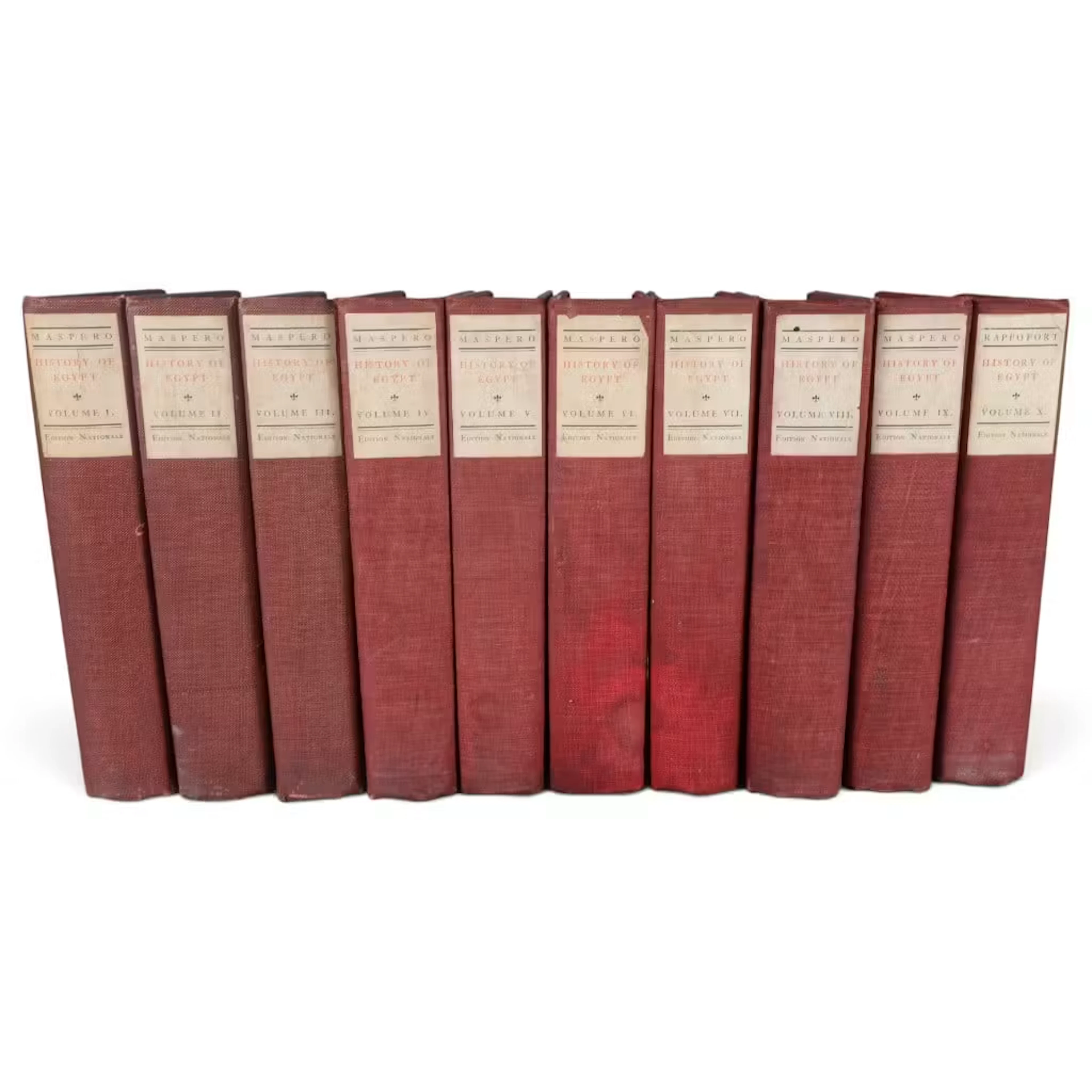 Lot 137: Maspero, History of Egypt, Volumes I-X