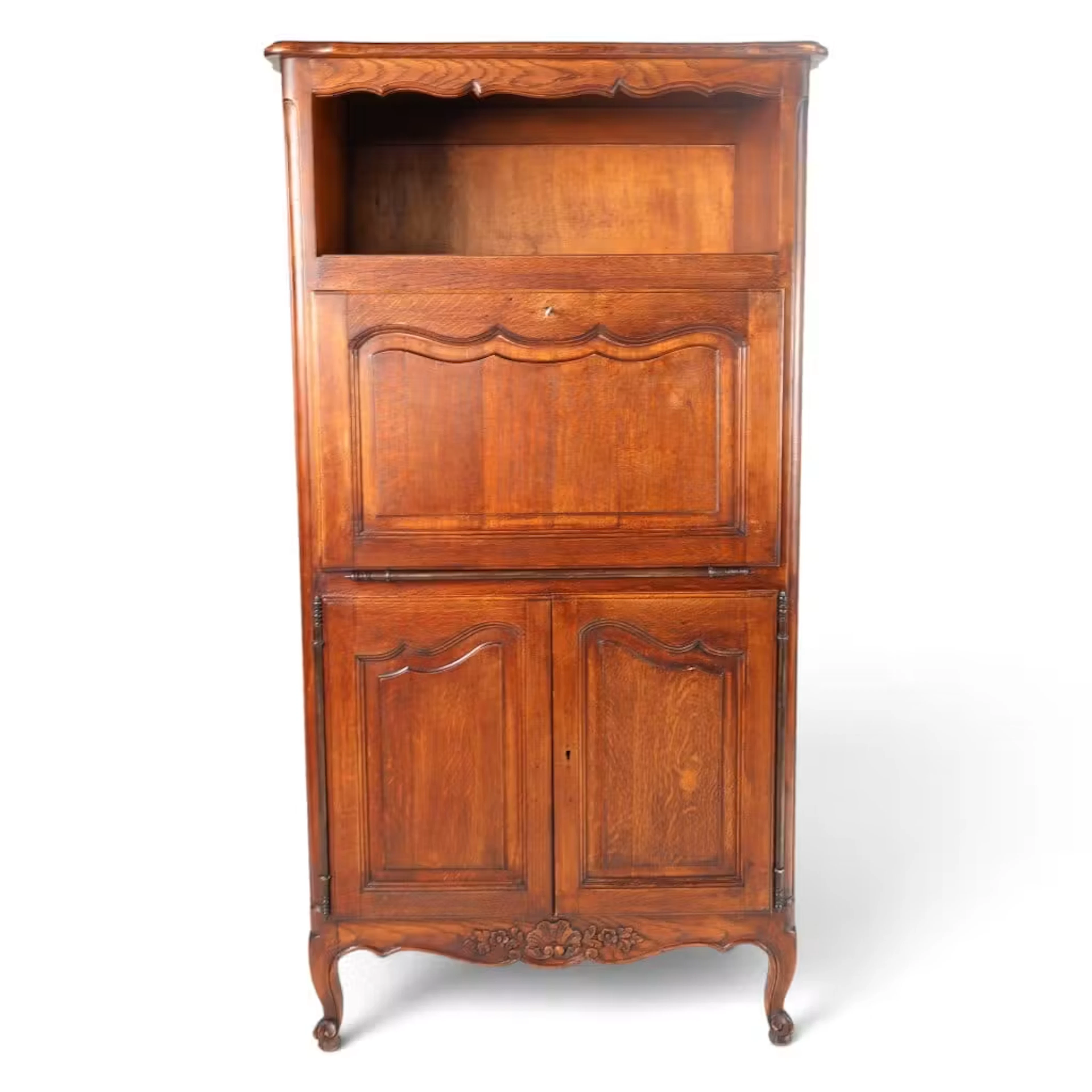 Lot 270: French Provincial Oak Fall-Front Secretary