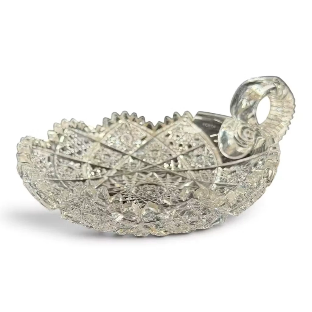 Lot 302: Brilliant Cut Glass Handled Candy Dish
